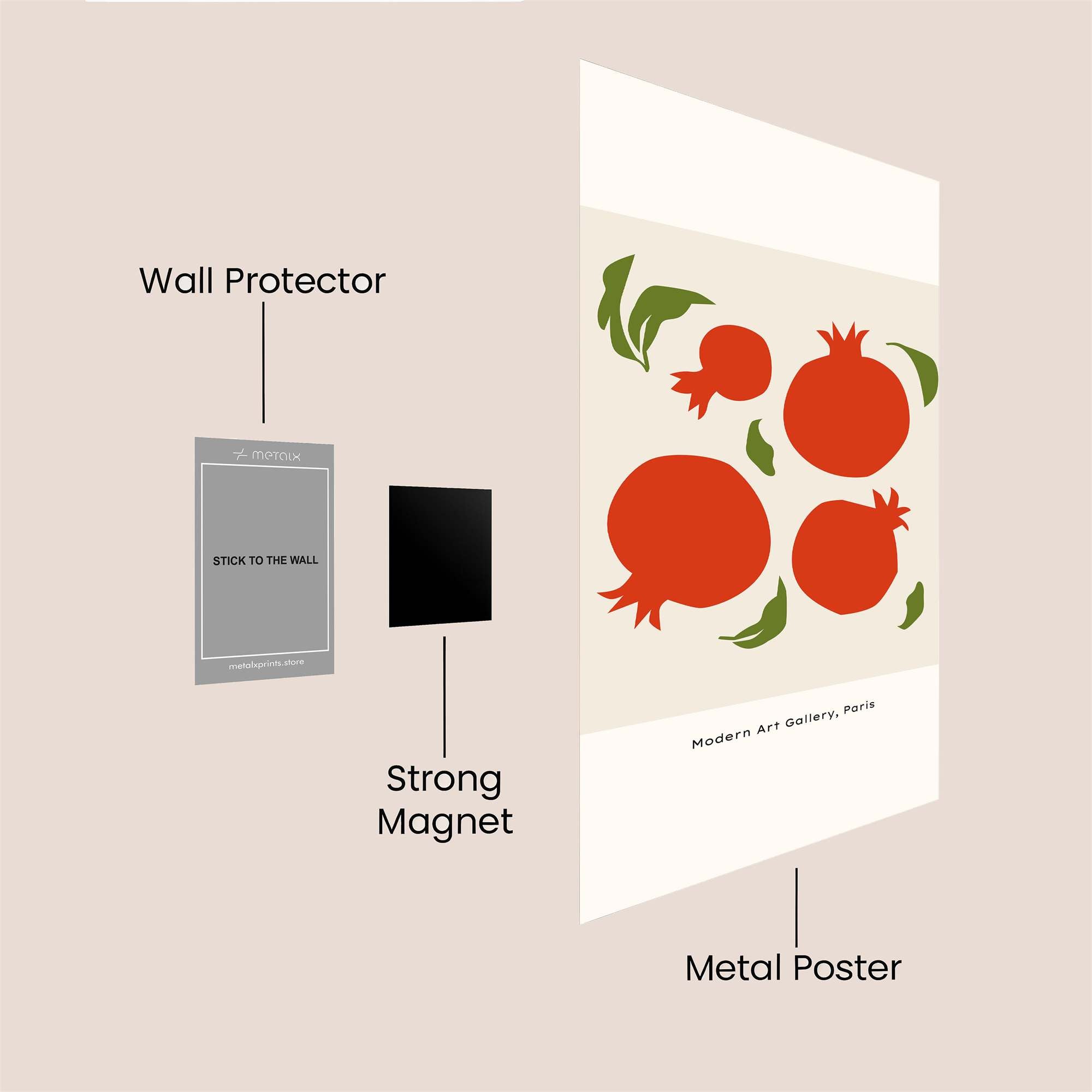 Pomegranate Serenity Safe Wall Magnetic / M