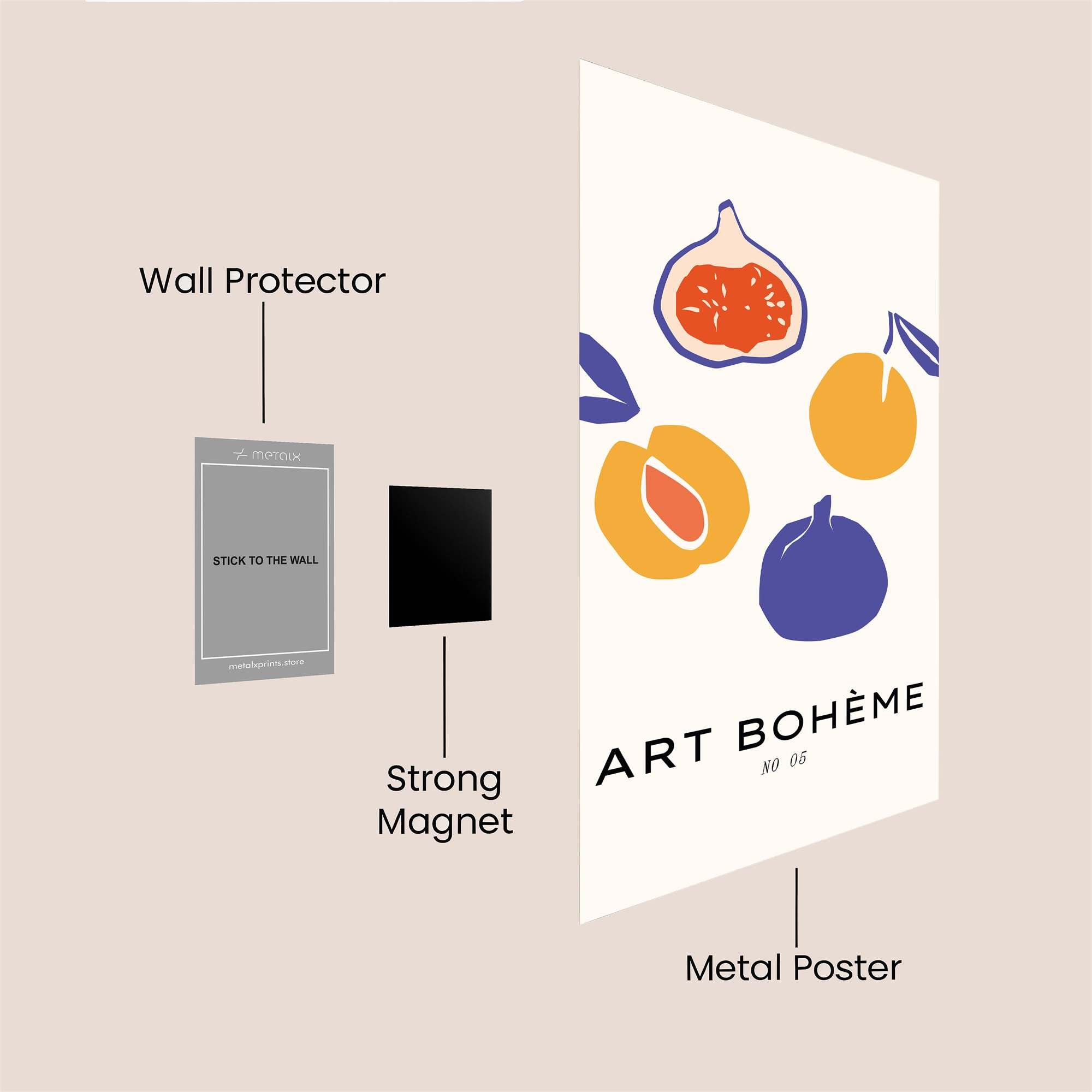 Fruity Whimsy Safe Wall Magnetic / M