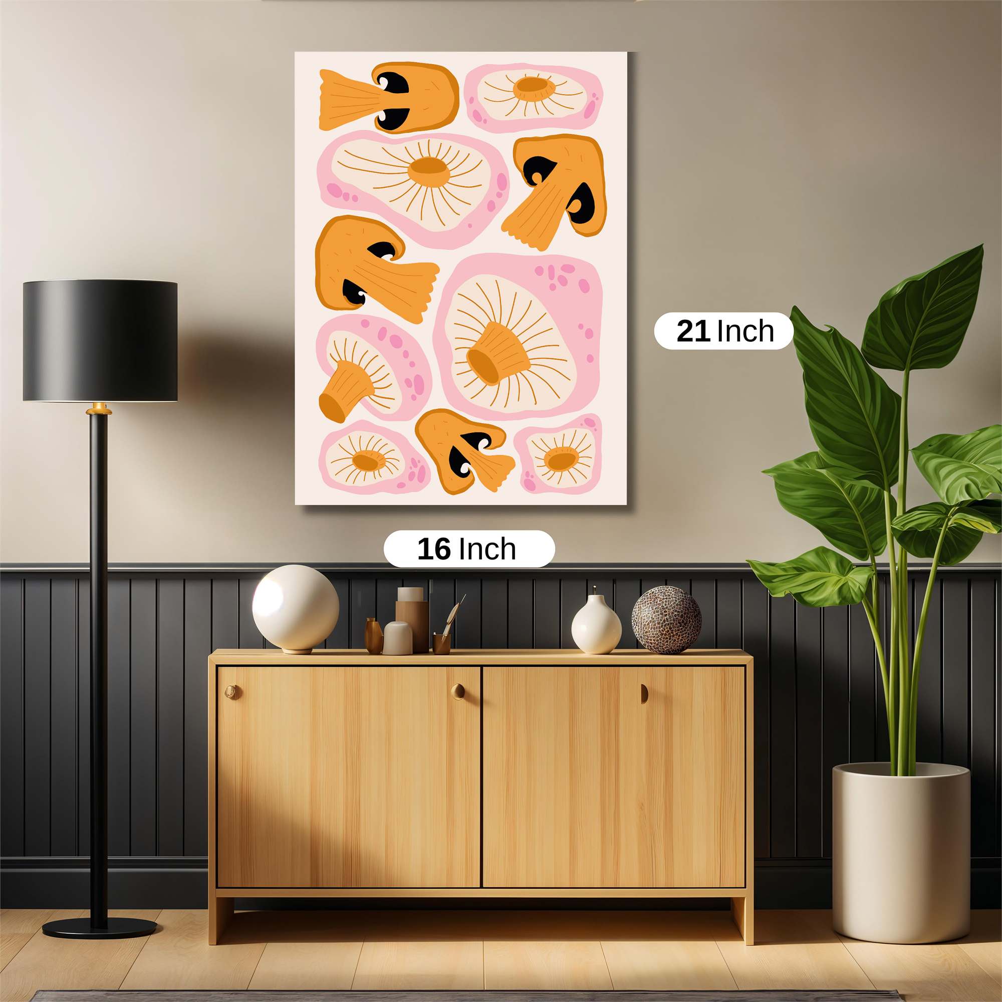 Mushroom Whimsy Safe Wall Magnetic / M