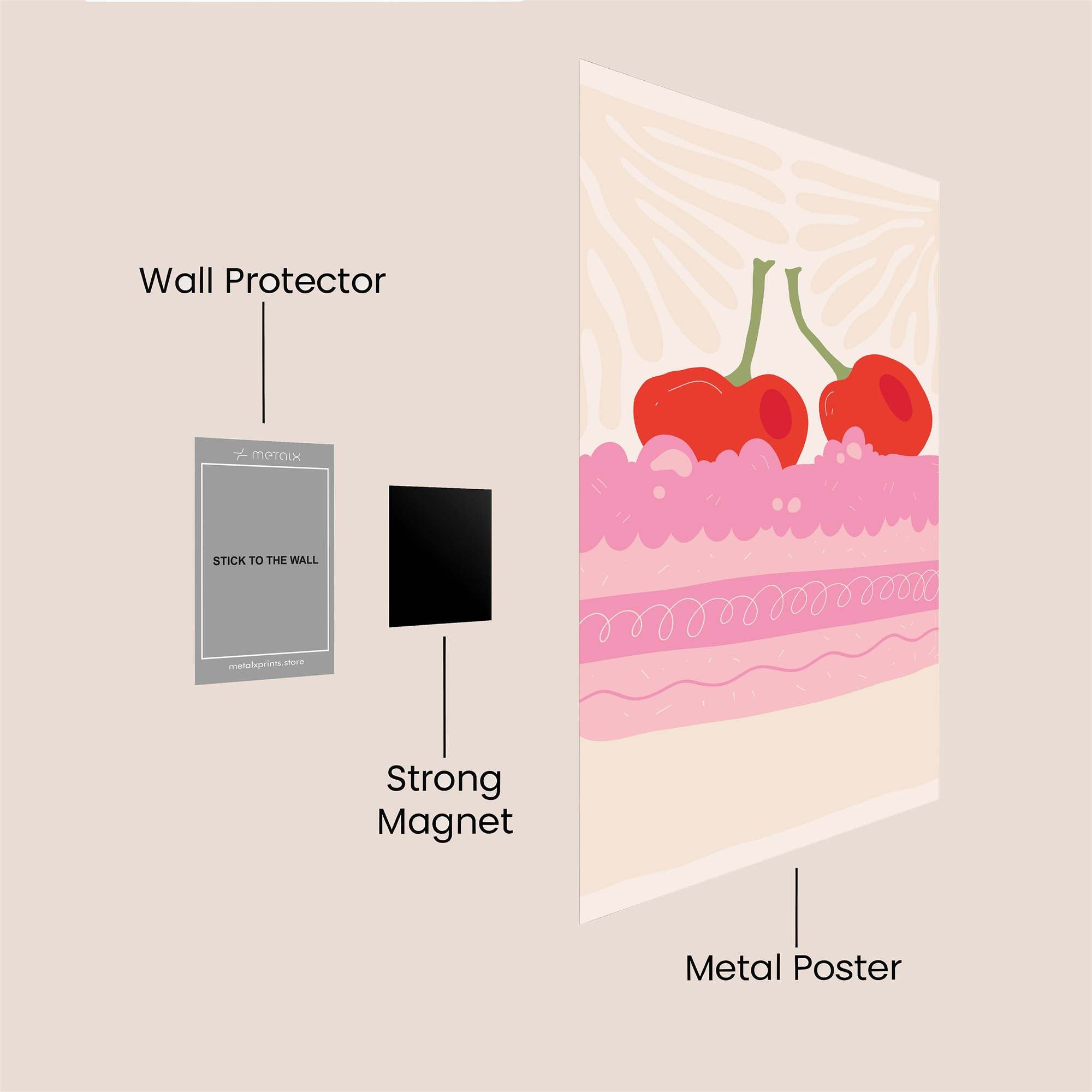 Cherry Delight Safe Wall Magnetic / M
