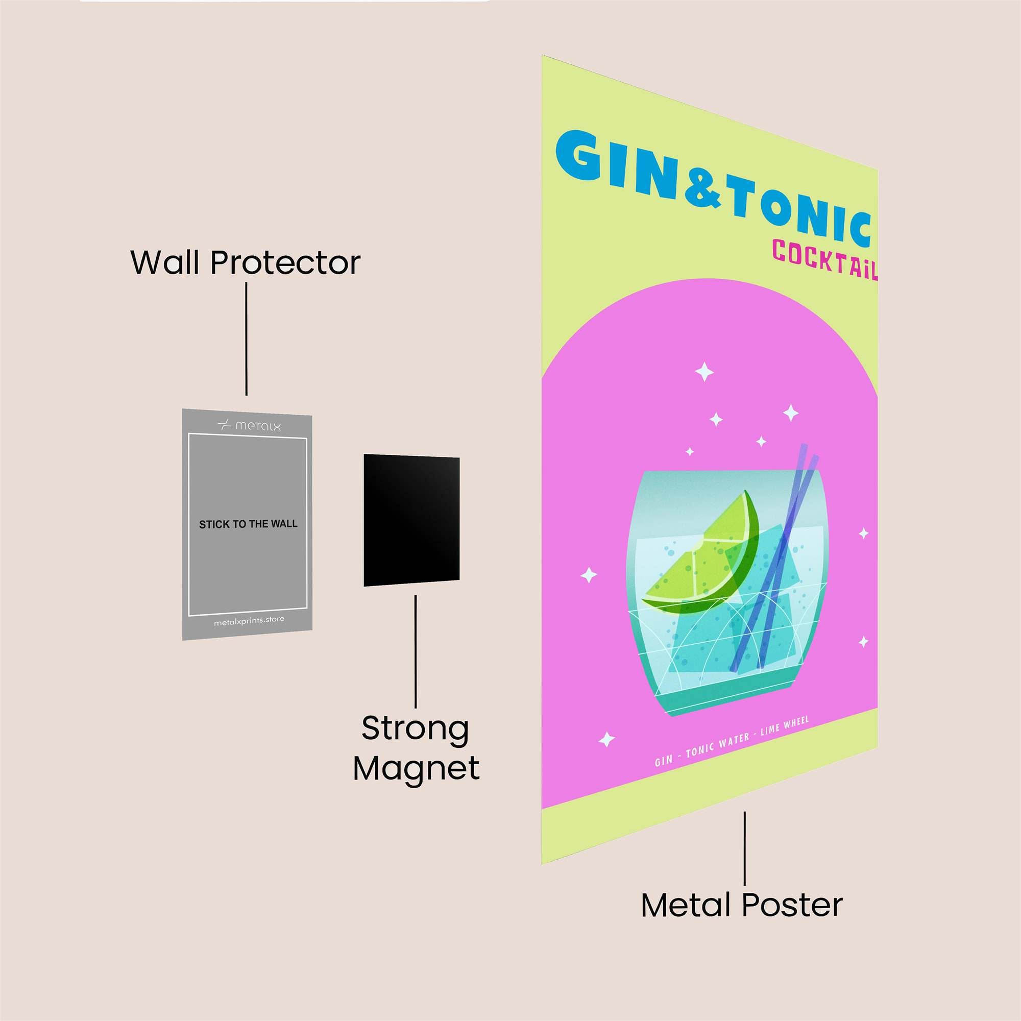 Gin Bliss Safe Wall Magnetic / M