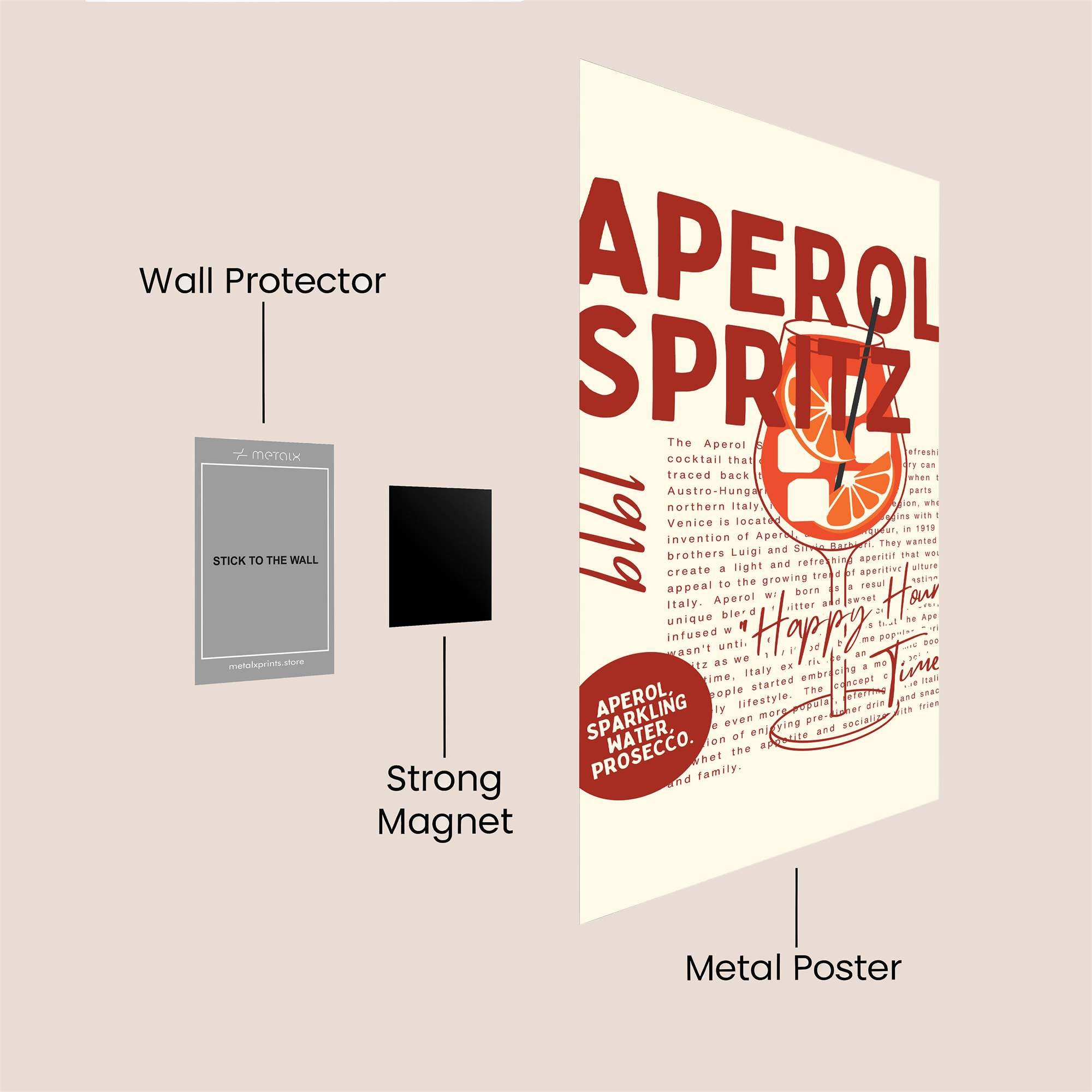 Aperol Bliss Safe Wall Magnetic / M