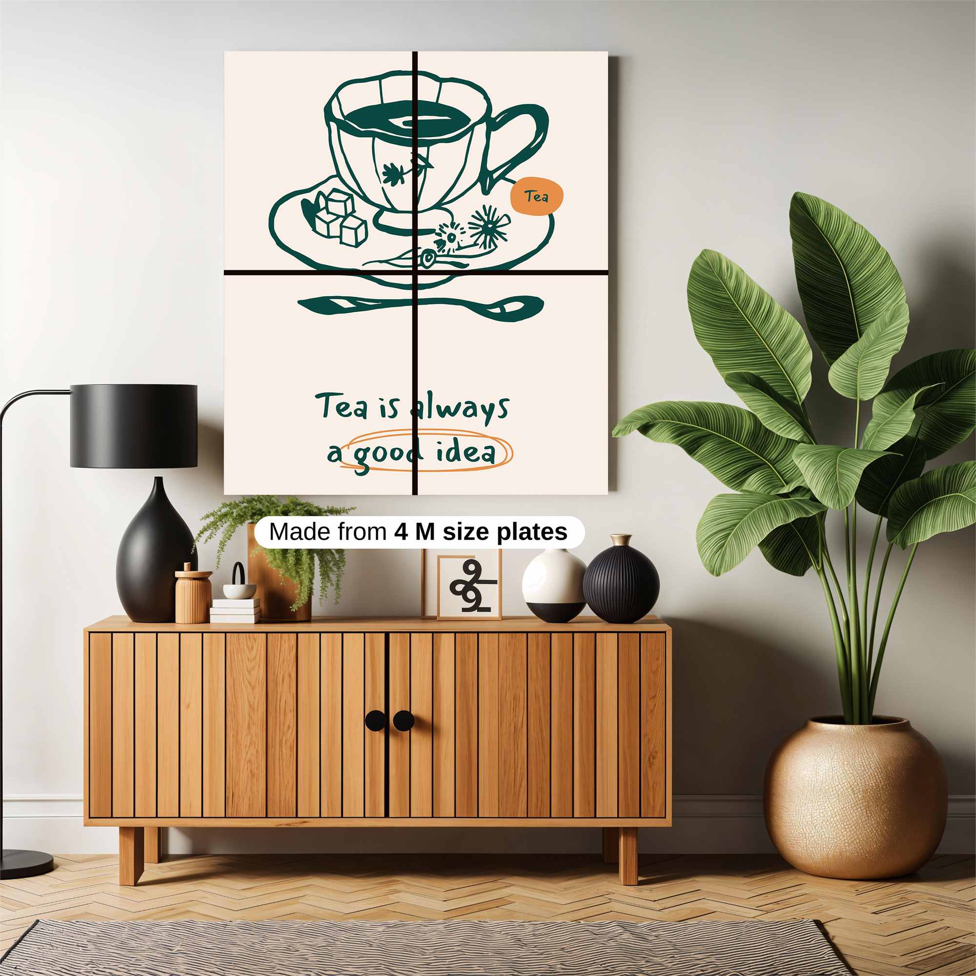 Tea Tranquility Safe Wall Magnetic / M