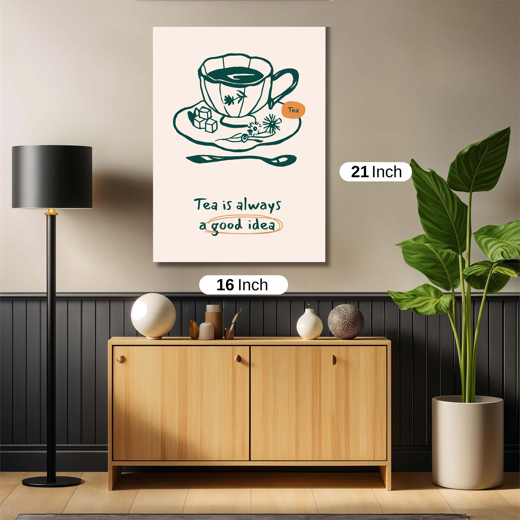 Tea Tranquility Safe Wall Magnetic / M