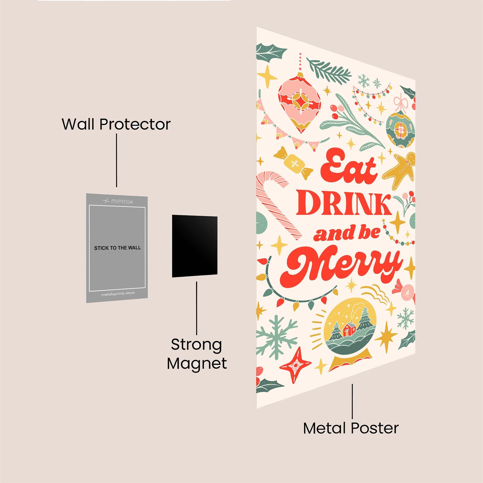 Christmas Cheer Safe Wall Magnetic / M