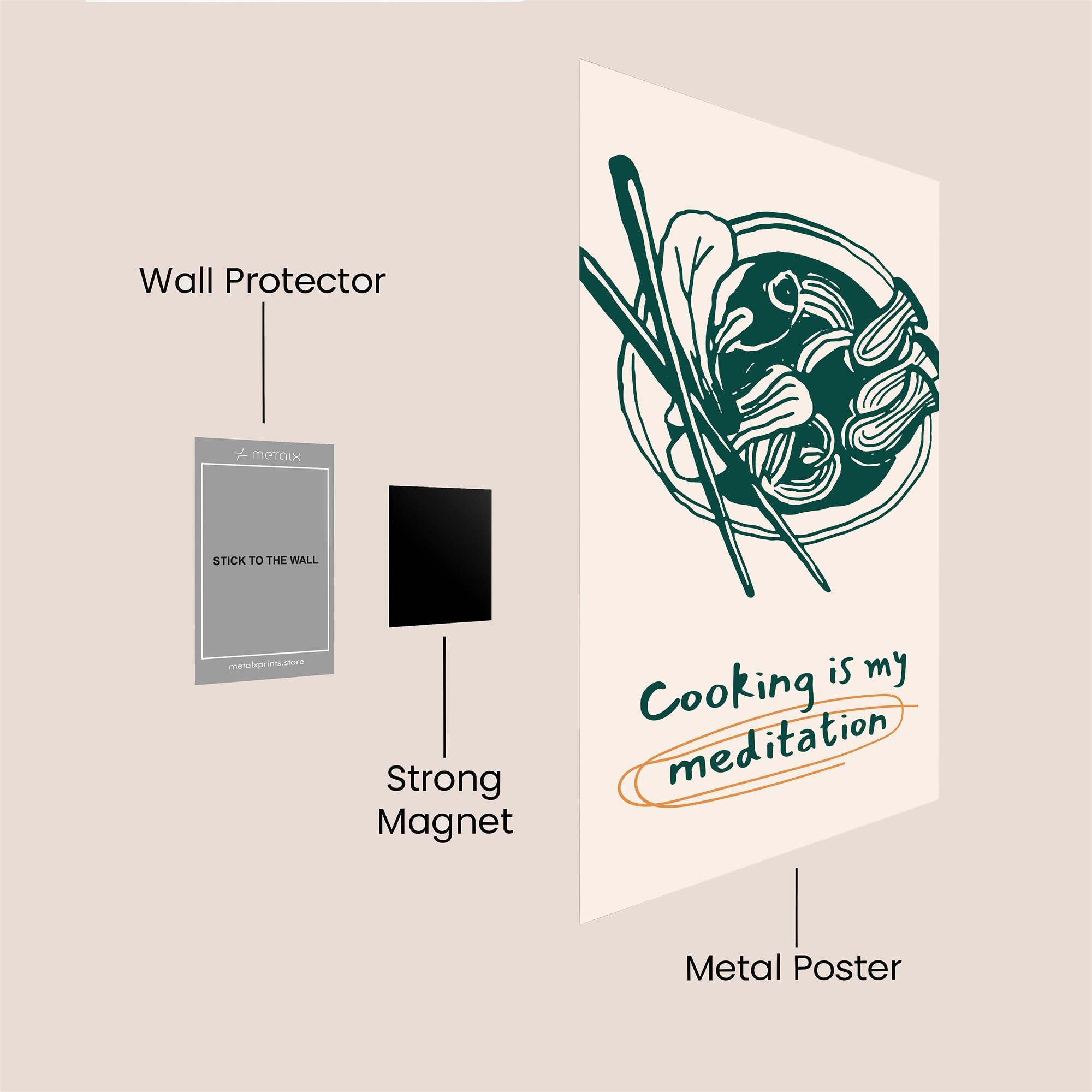 Noodle Zen Safe Wall Magnetic / M
