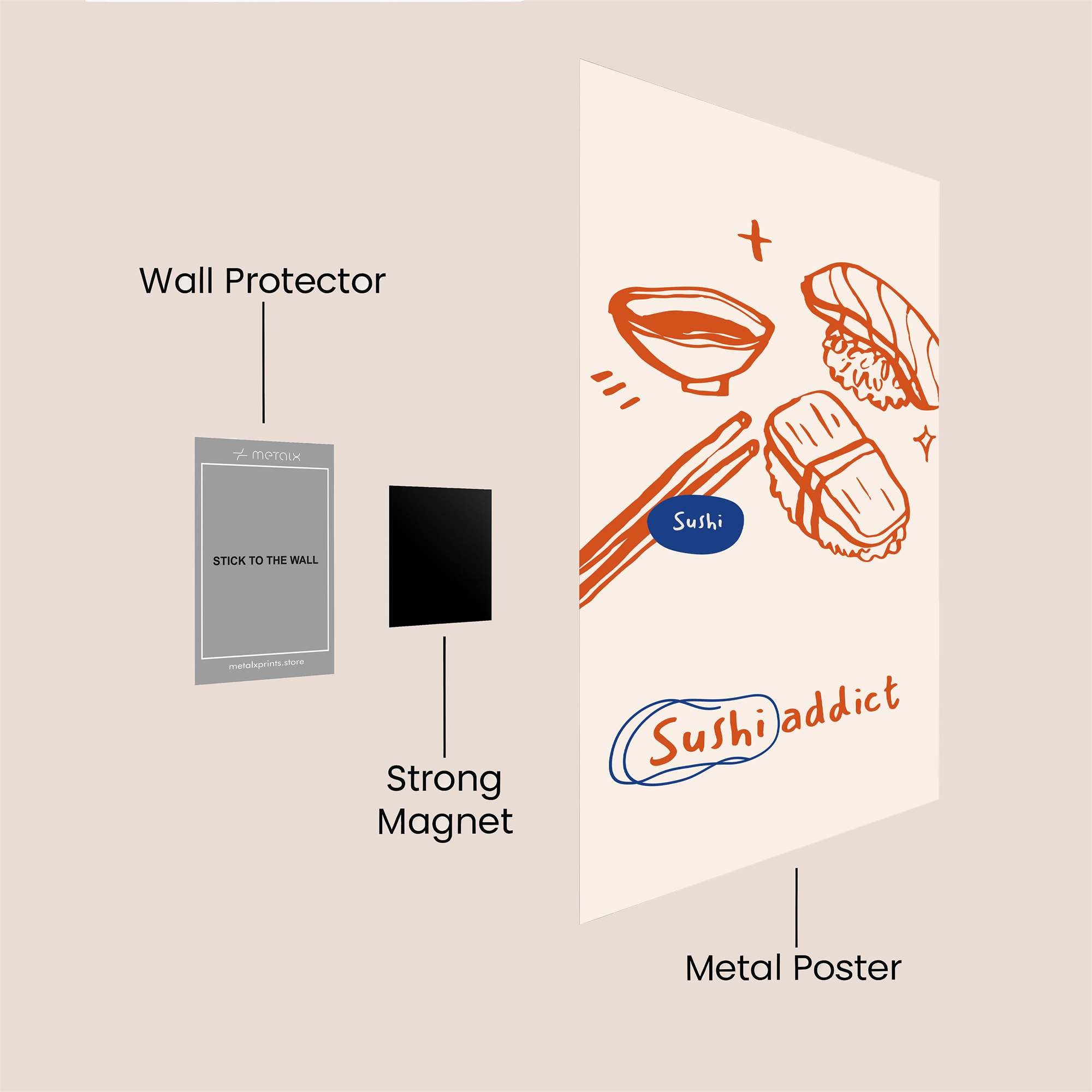 Sushi Serenity Safe Wall Magnetic / M