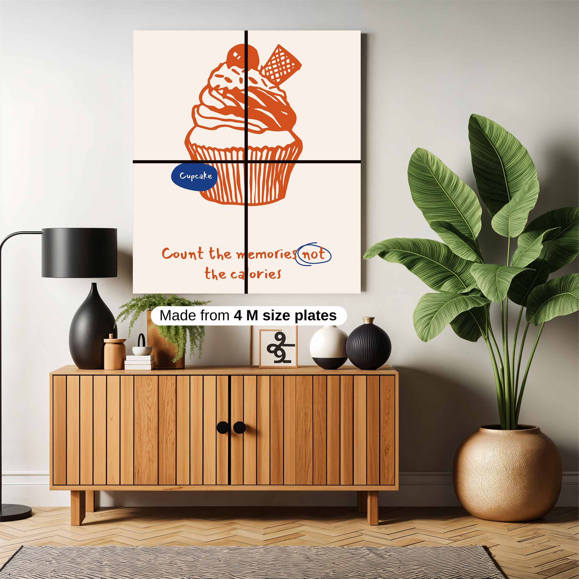 Cupcake Cheer Safe Wall Magnetic / M