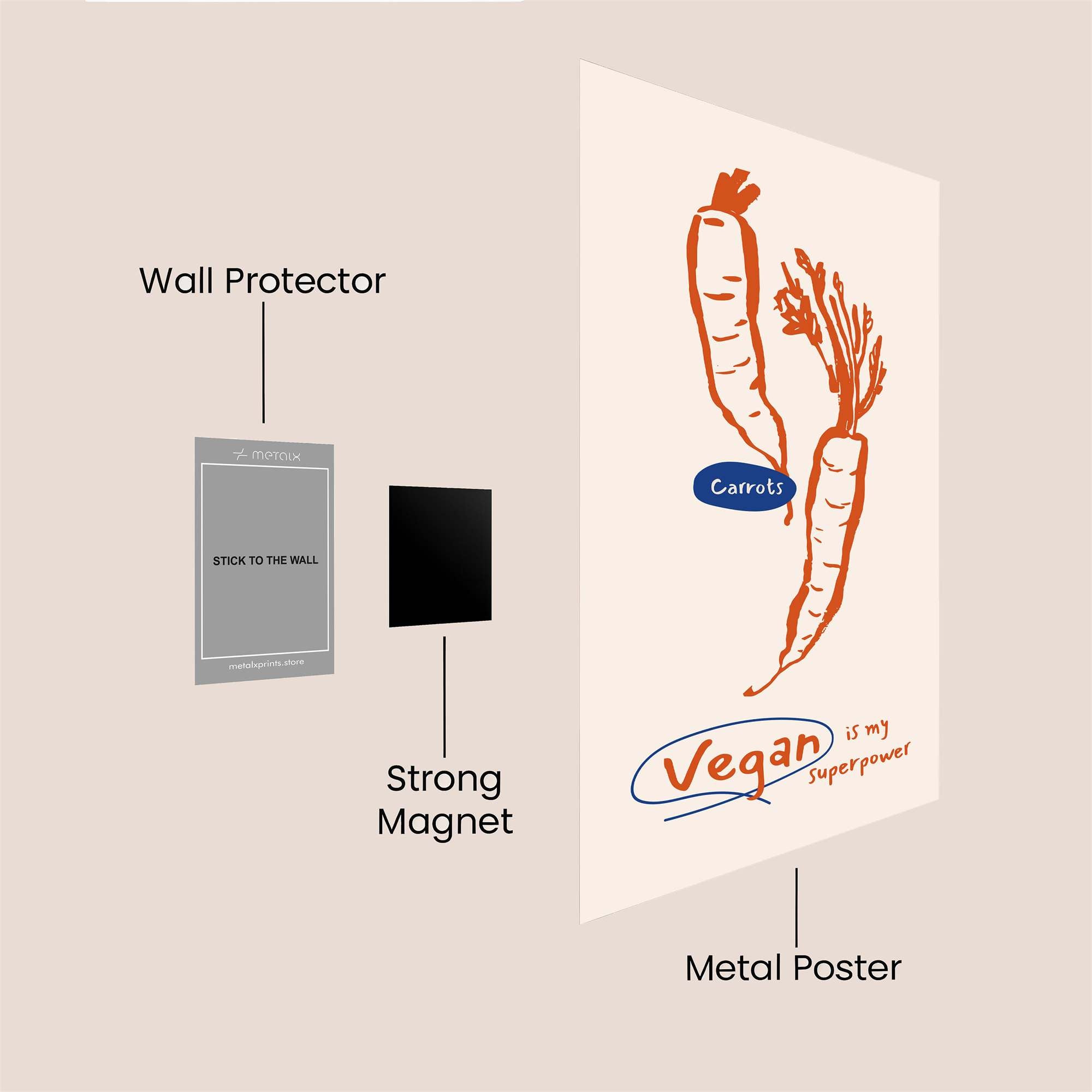 Carrot Courage Safe Wall Magnetic / M