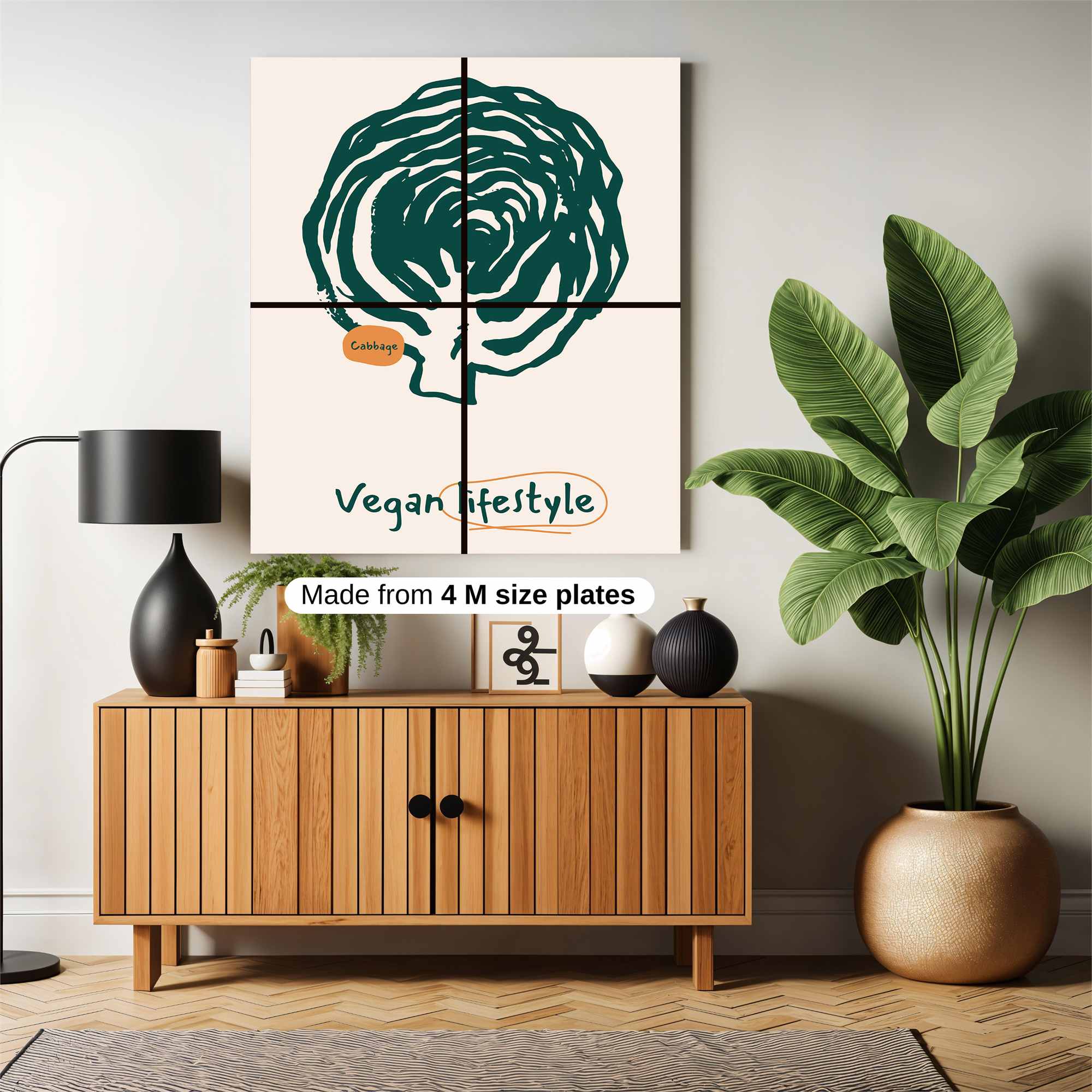 Cabbage Calm Safe Wall Magnetic / M