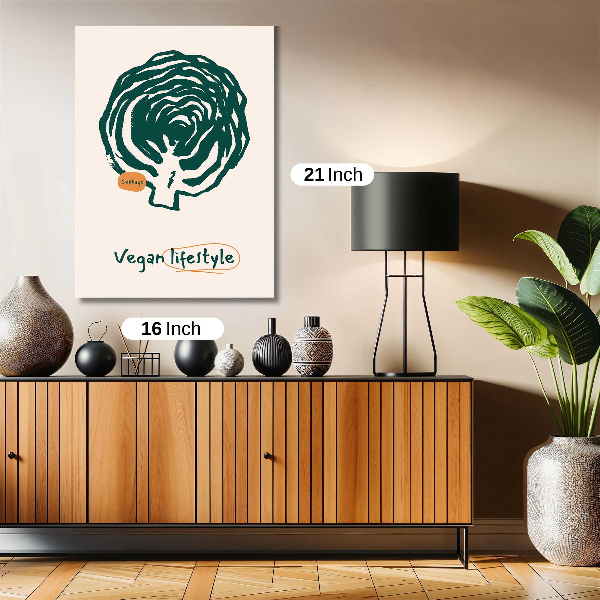 Cabbage Calm Safe Wall Magnetic / M