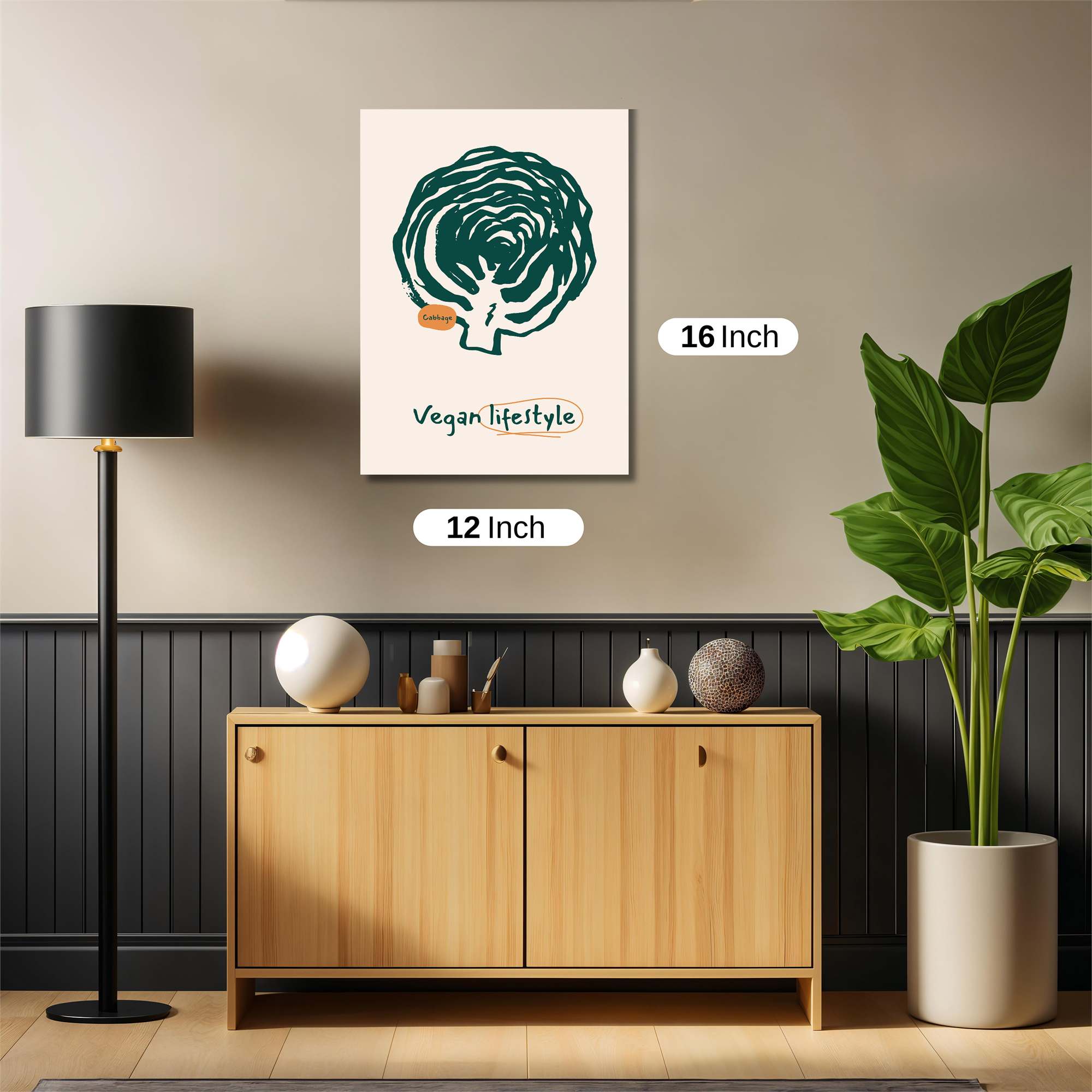 Cabbage Calm Safe Wall Magnetic / M
