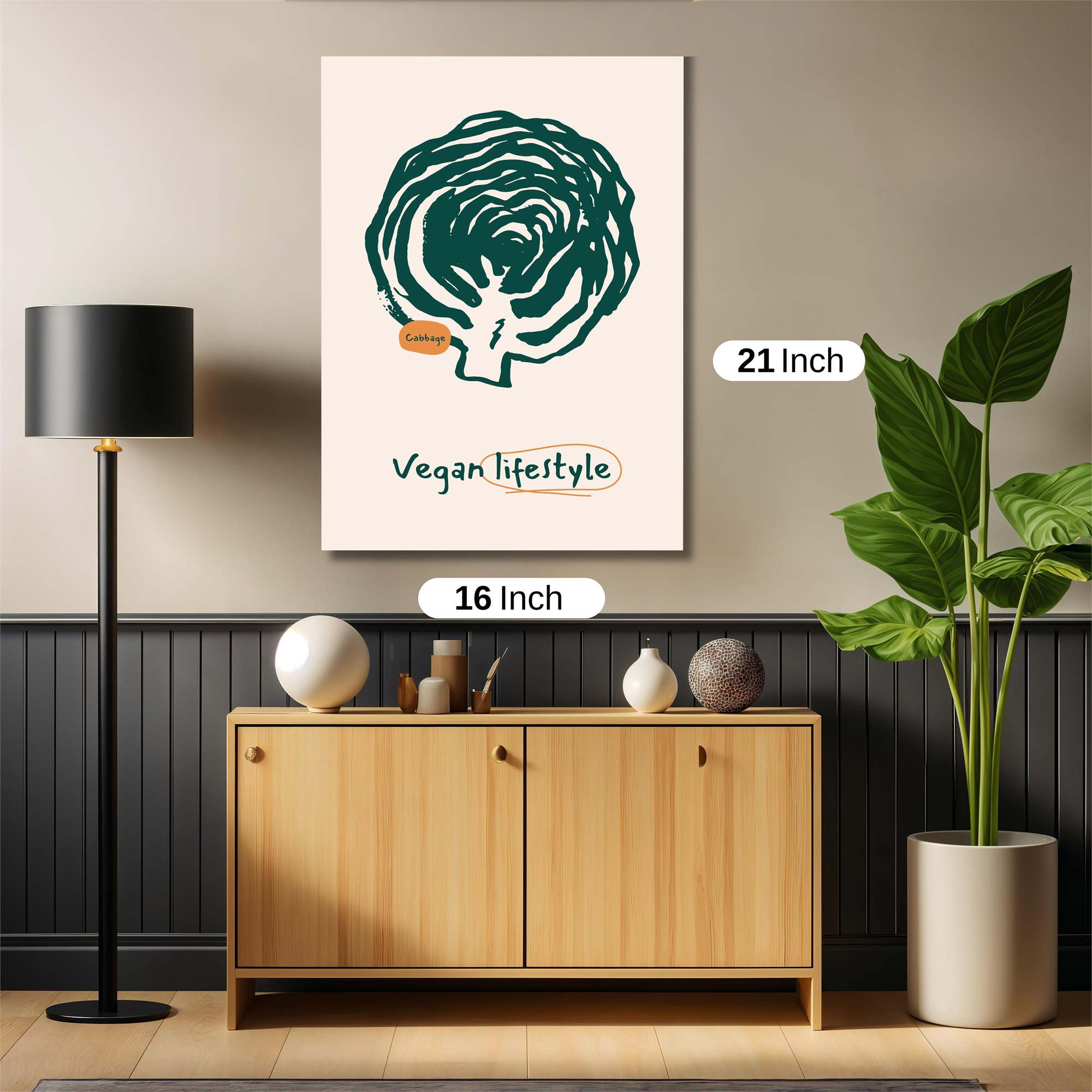 Cabbage Calm Safe Wall Magnetic / M