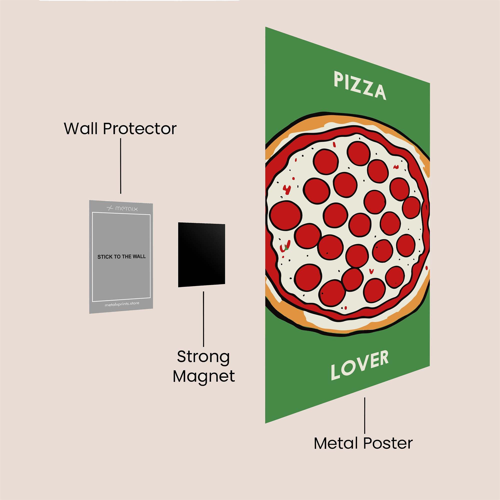 Pizza Passion Safe Wall Magnetic / M
