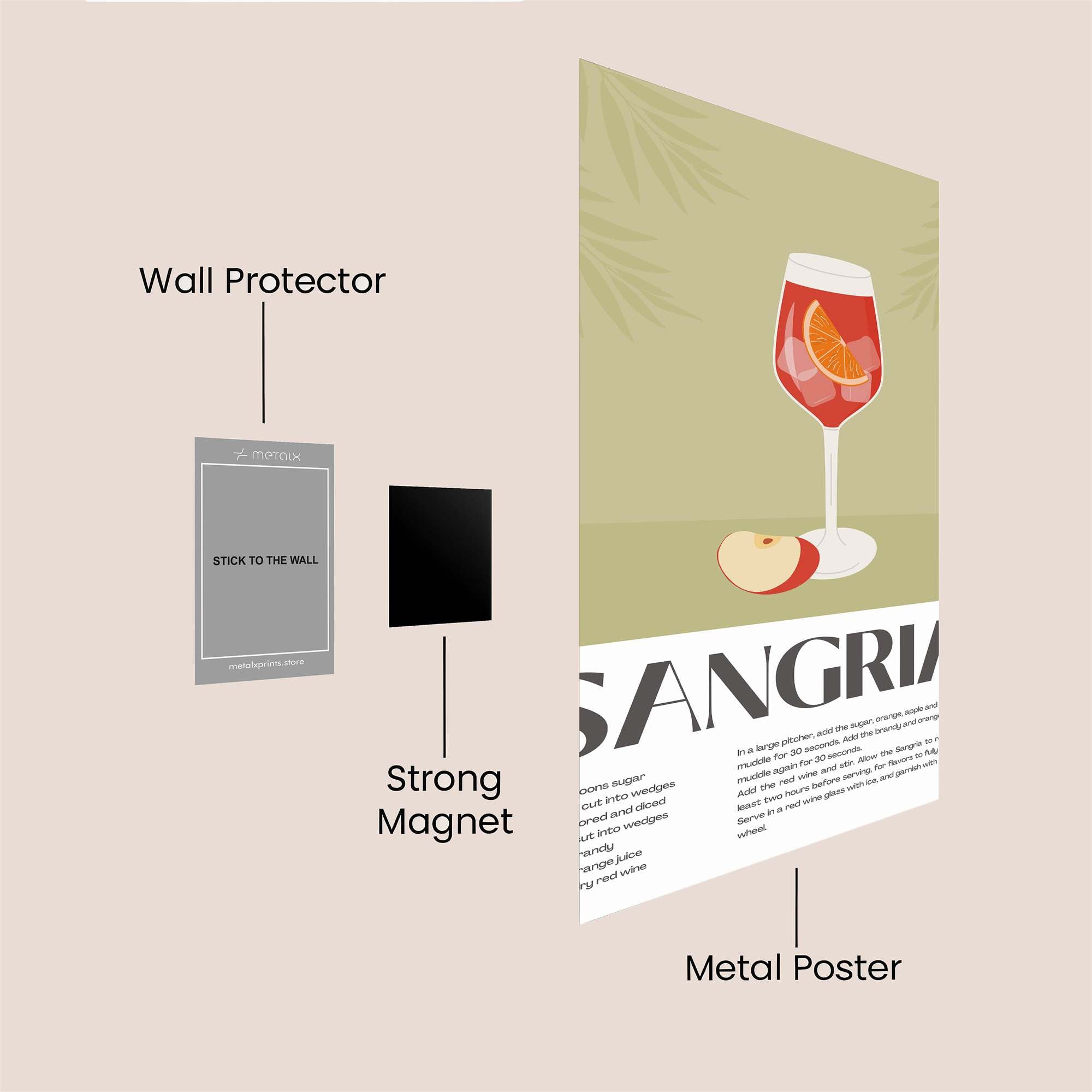 Sangria Serenity Safe Wall Magnetic / M