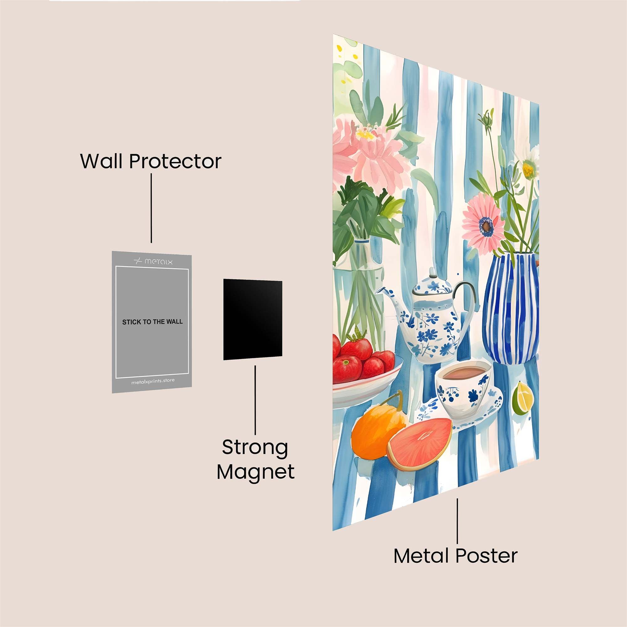 Floral Serenity Safe Wall Magnetic / M