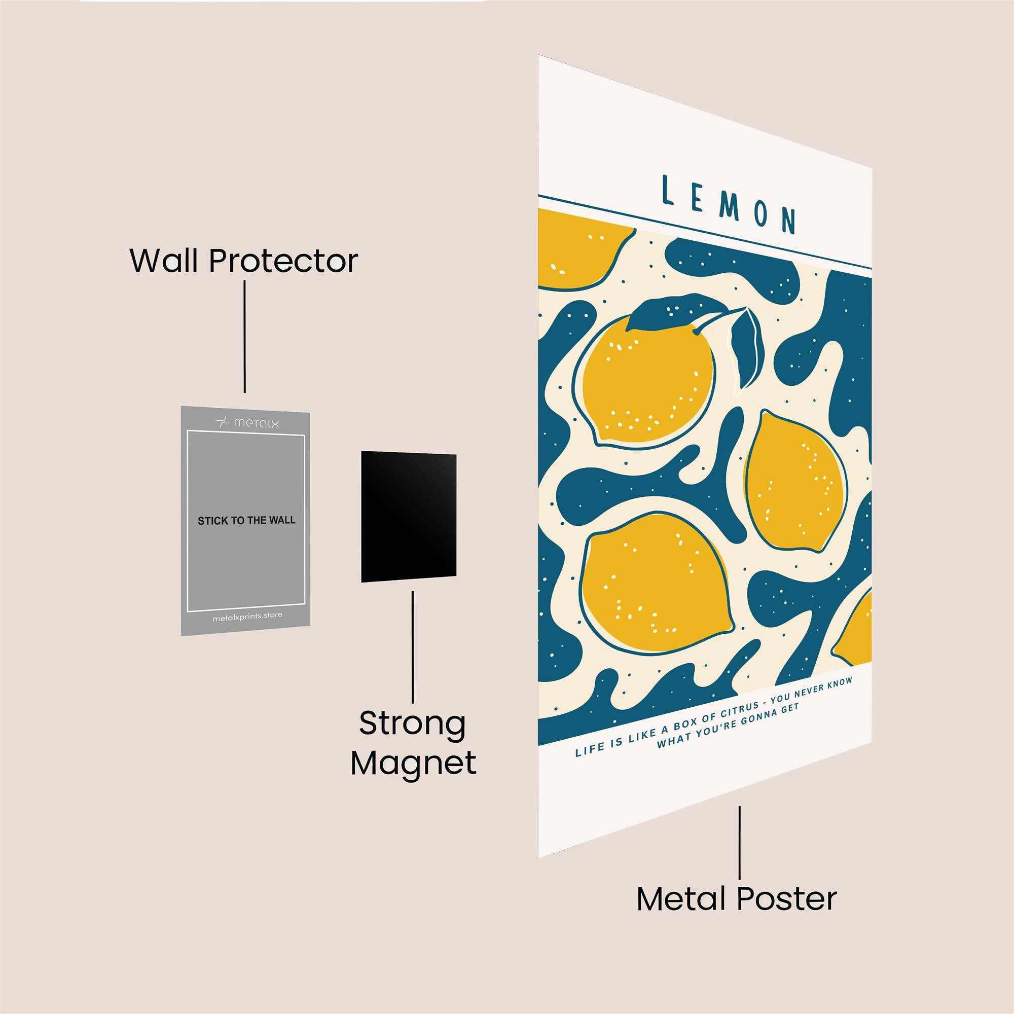 Lemon Zest Safe Wall Magnetic / M