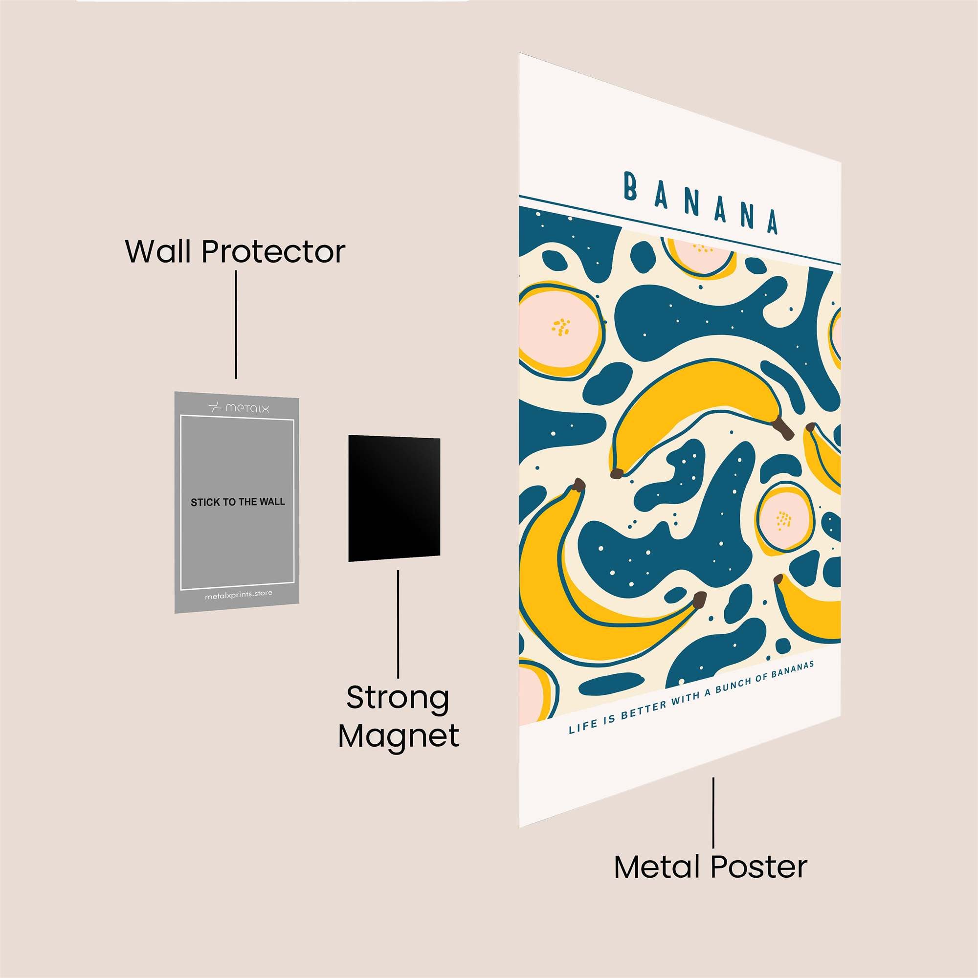 Banana Bliss Safe Wall Magnetic / M