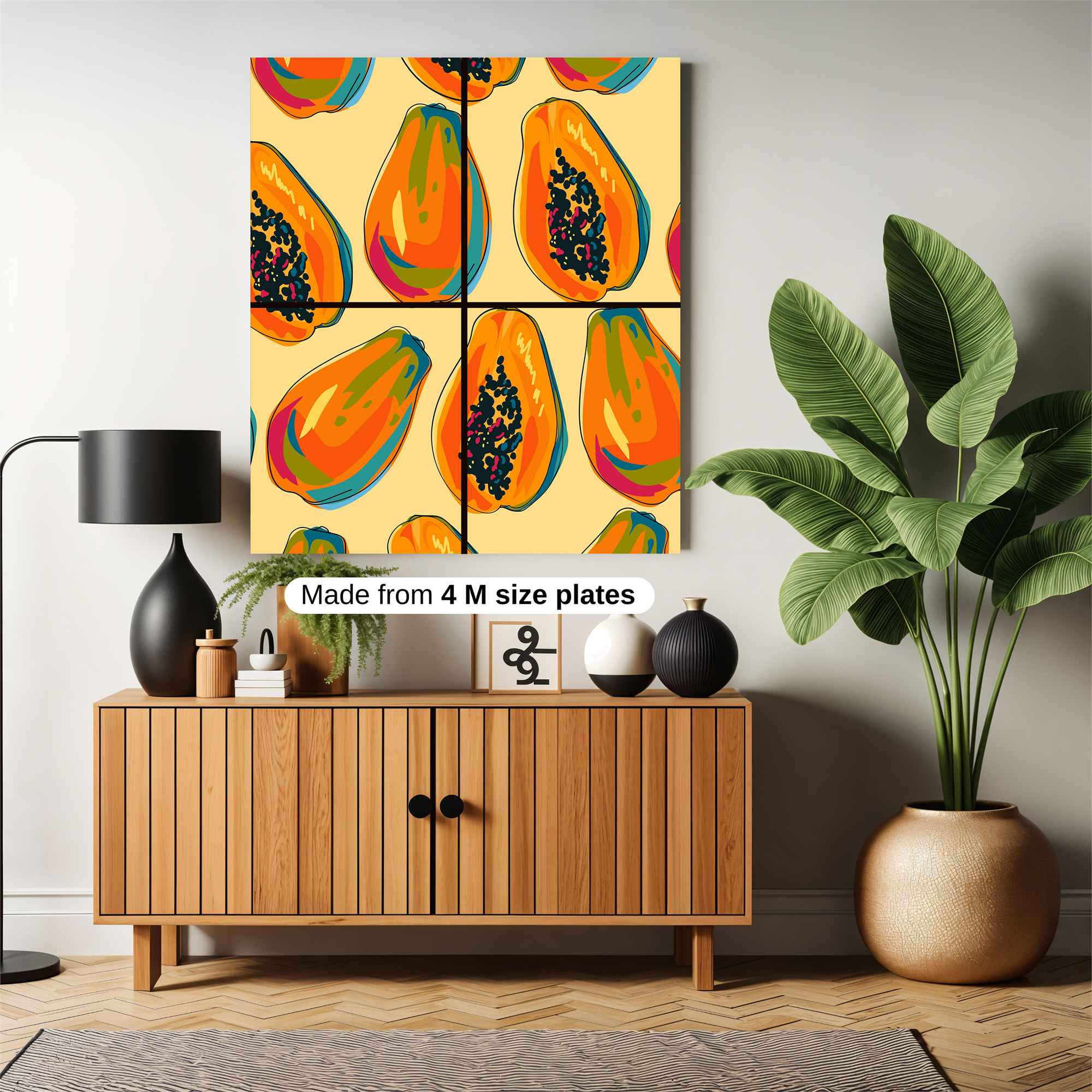 Papaya Parade Safe Wall Magnetic / M