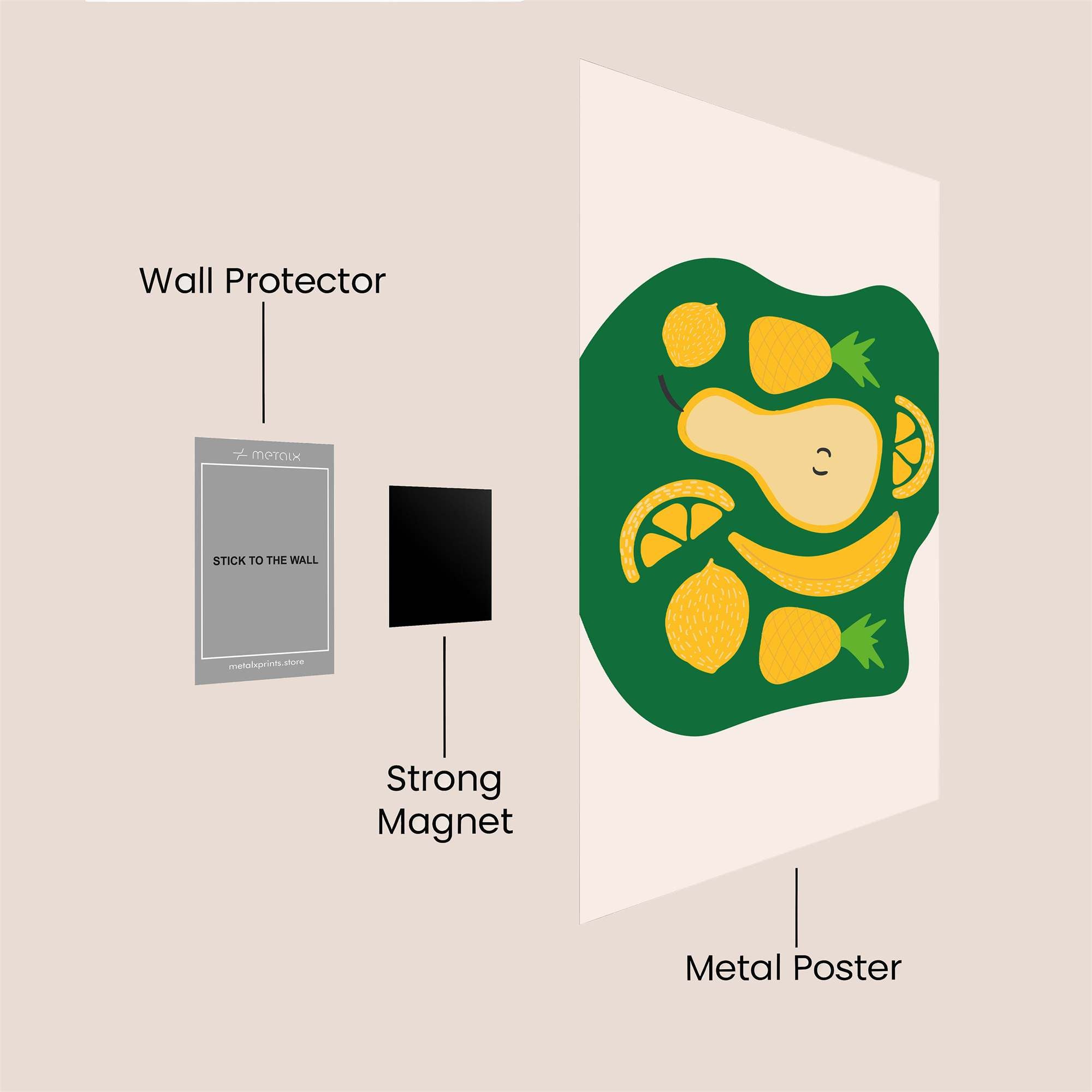 Pear Harmony Safe Wall Magnetic / M