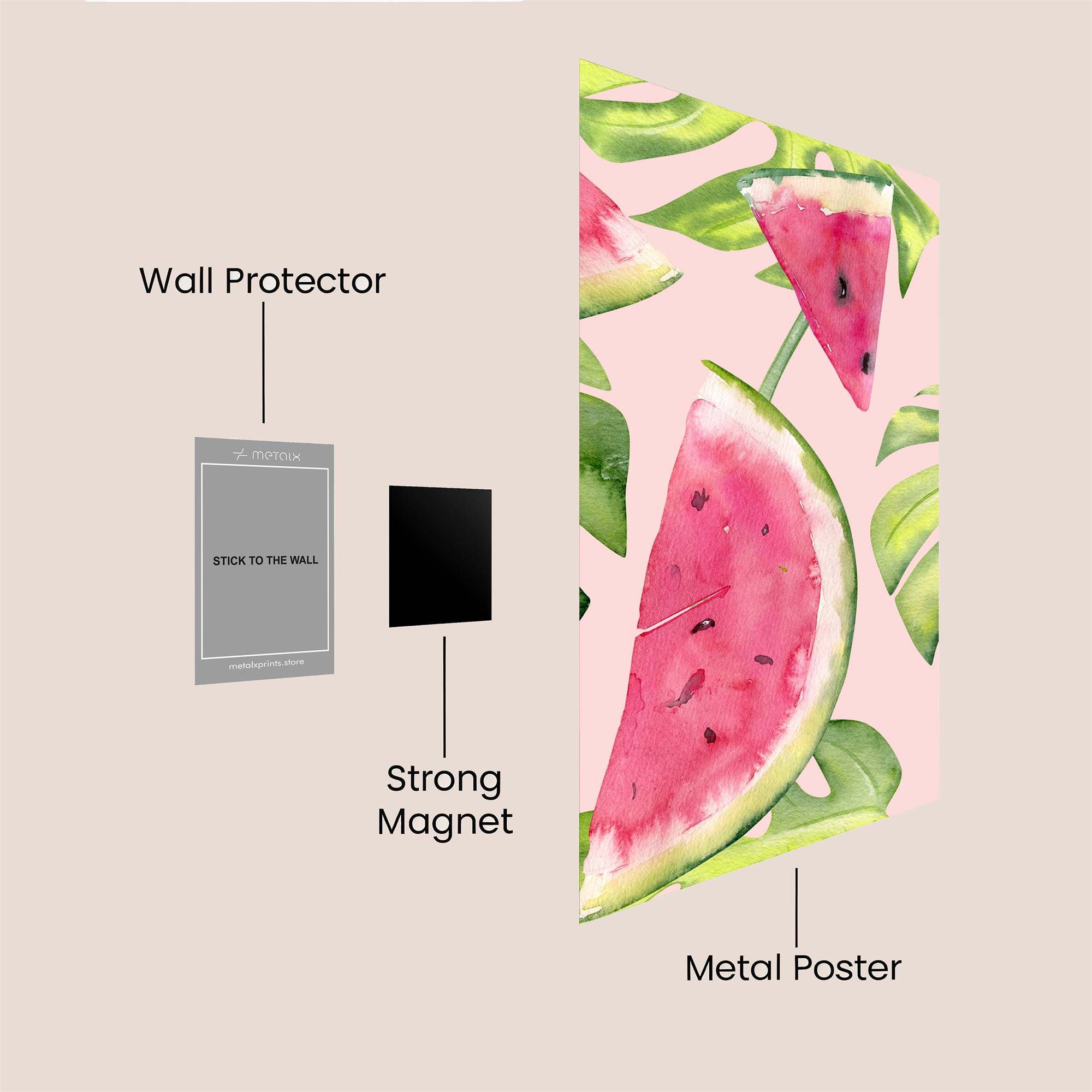 Watermelon Whimsy Safe Wall Magnetic / M