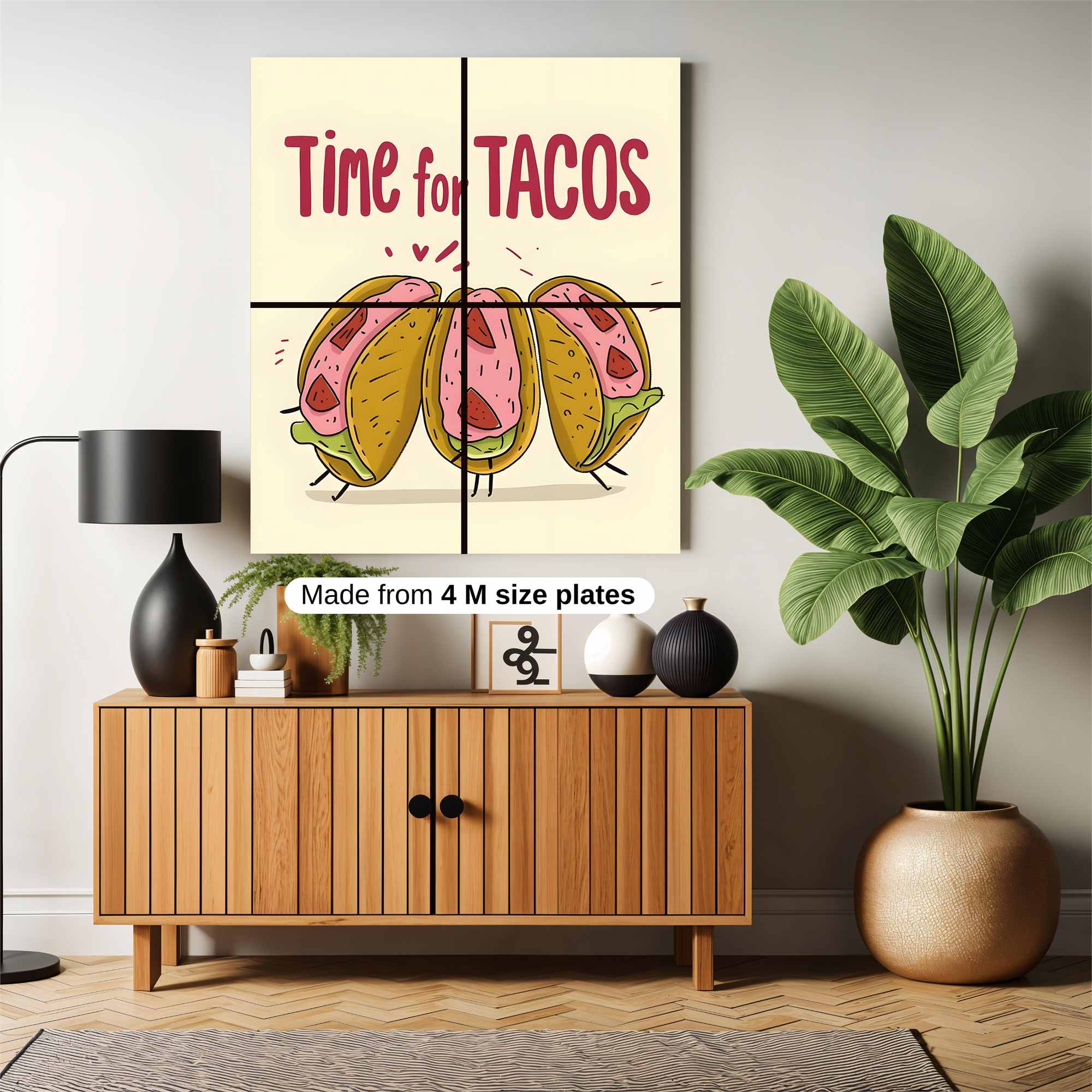 Tacos Fiesta Safe Wall Magnetic / M