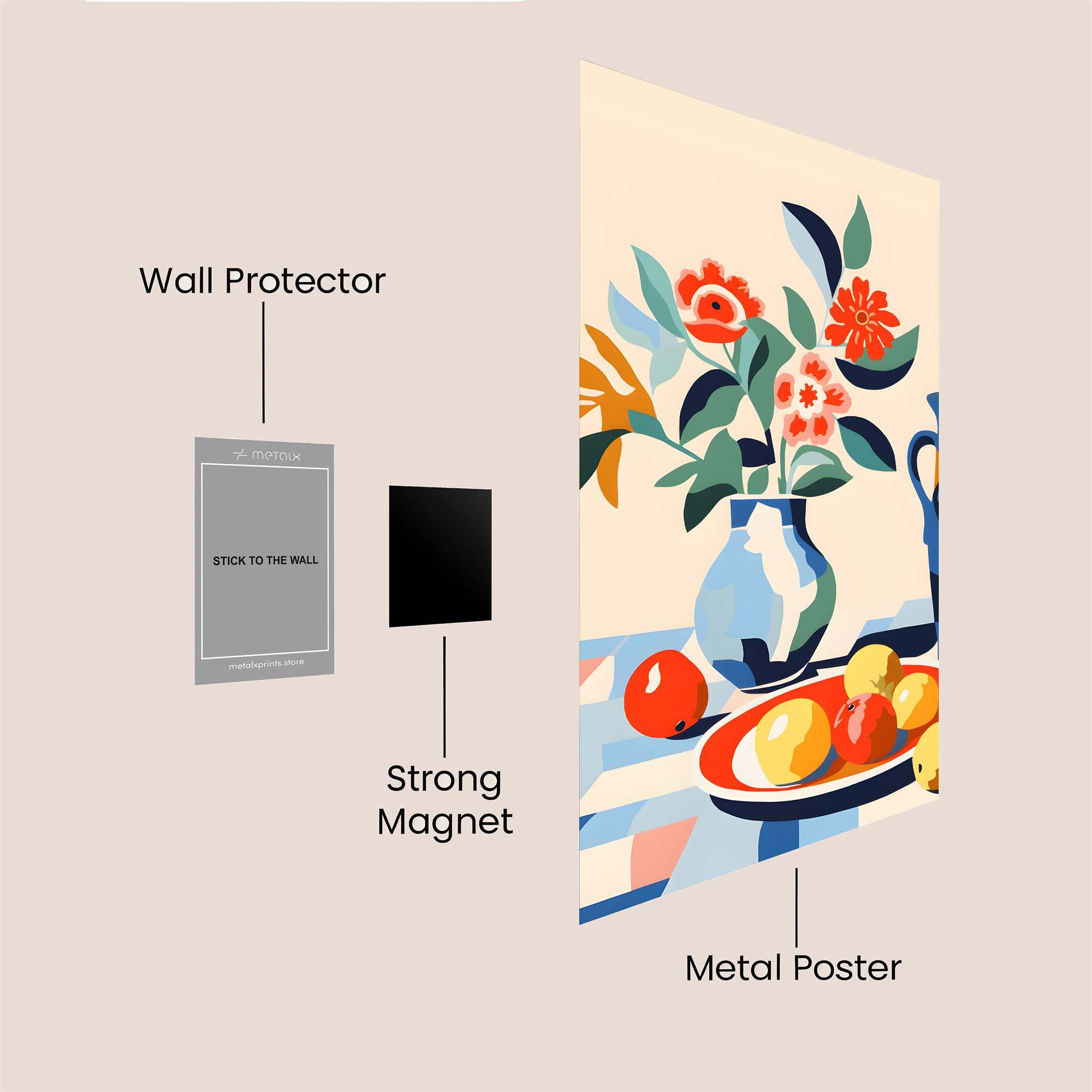 Floral Serenity Safe Wall Magnetic / M