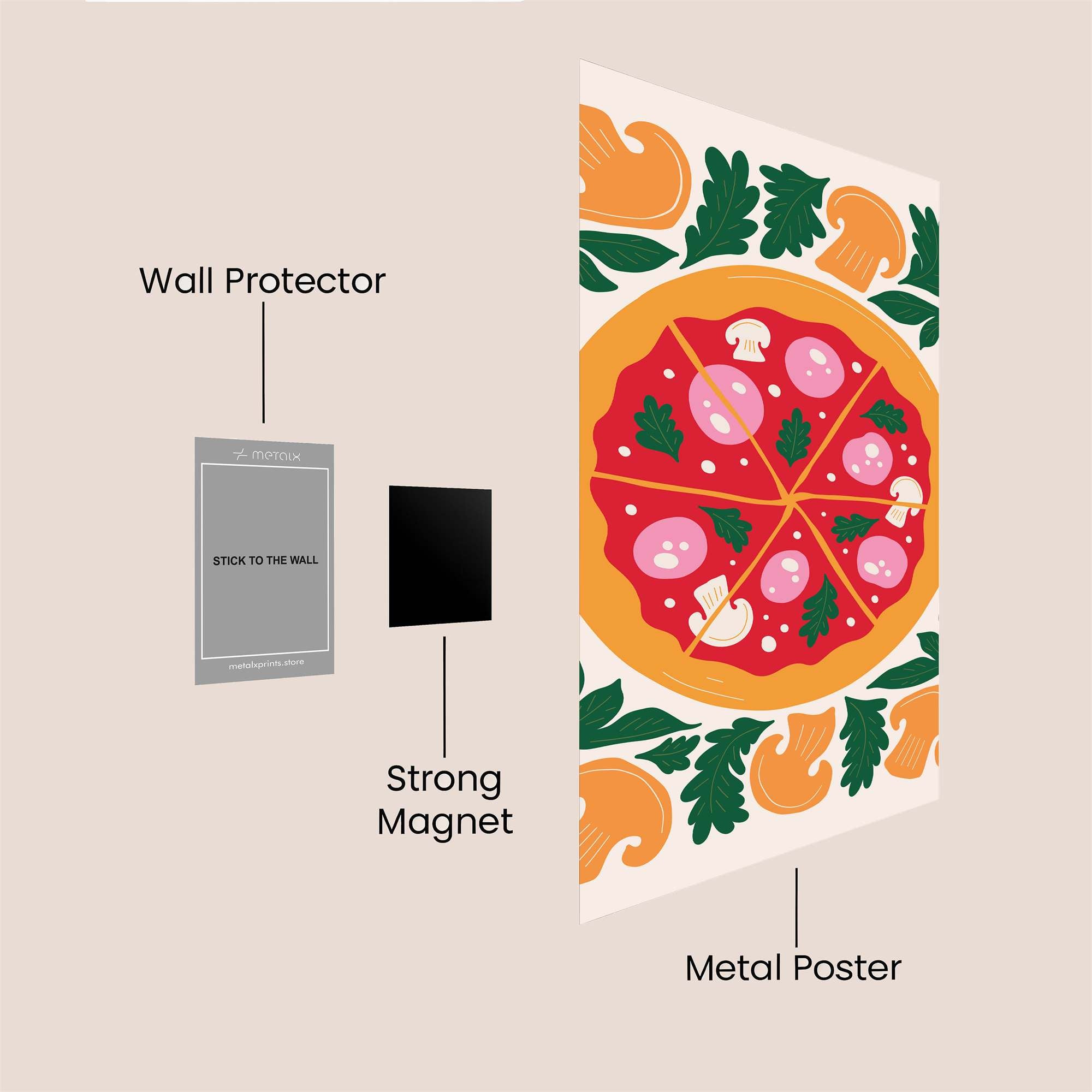 Pizza Party Safe Wall Magnetic / M