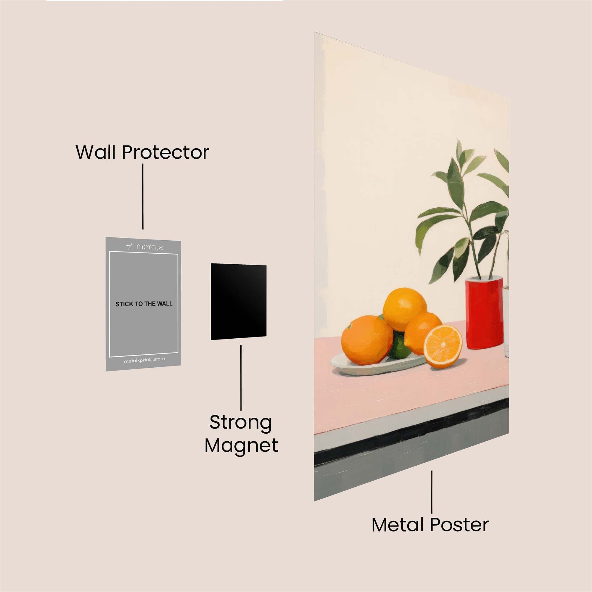 Oranges Serenity Safe Wall Magnetic / M