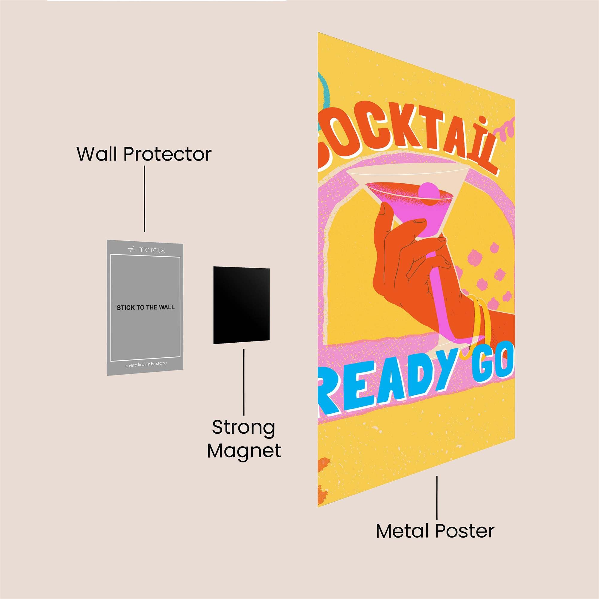 Cocktail Joy Safe Wall Magnetic / M