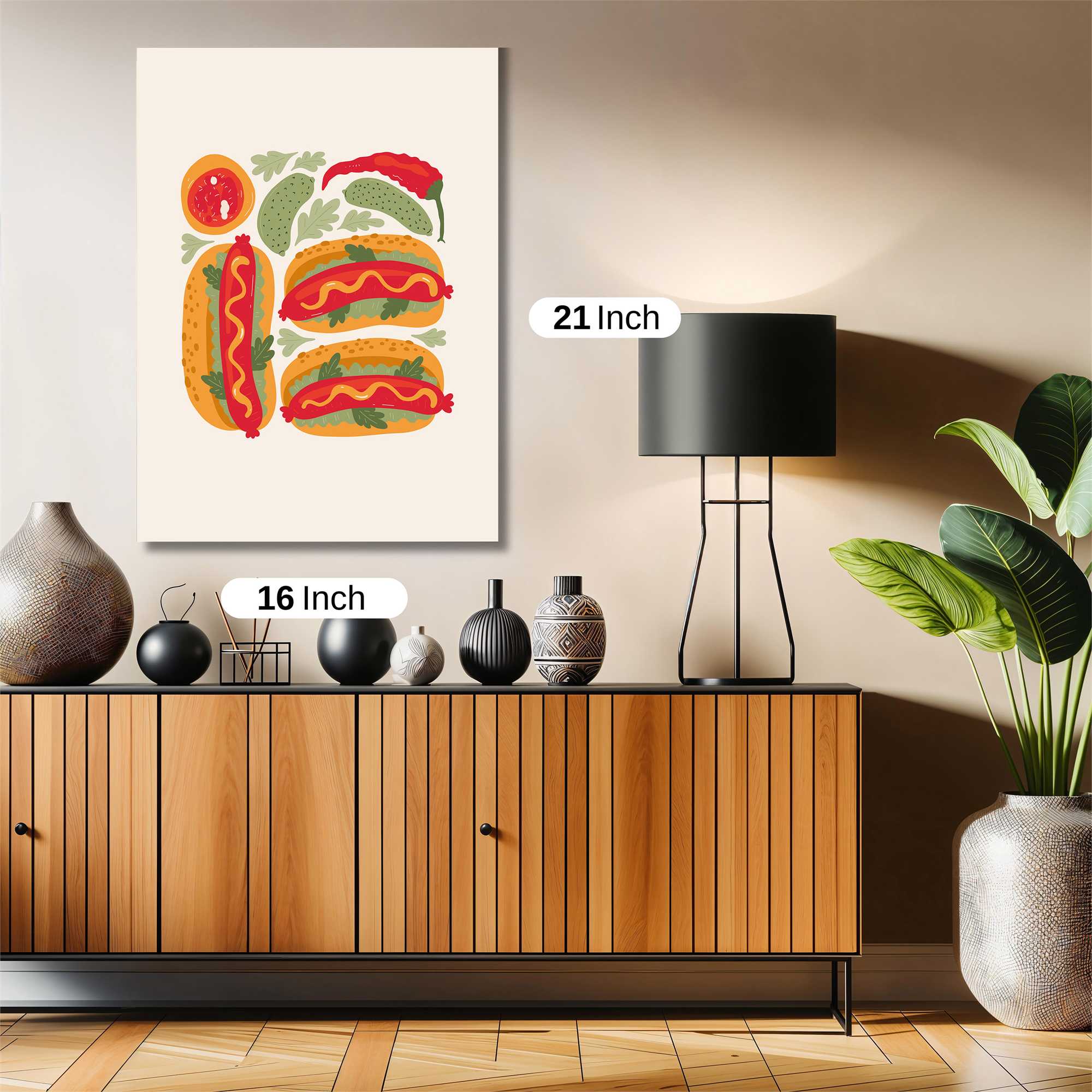 Hotdog Fiesta Safe Wall Magnetic / M