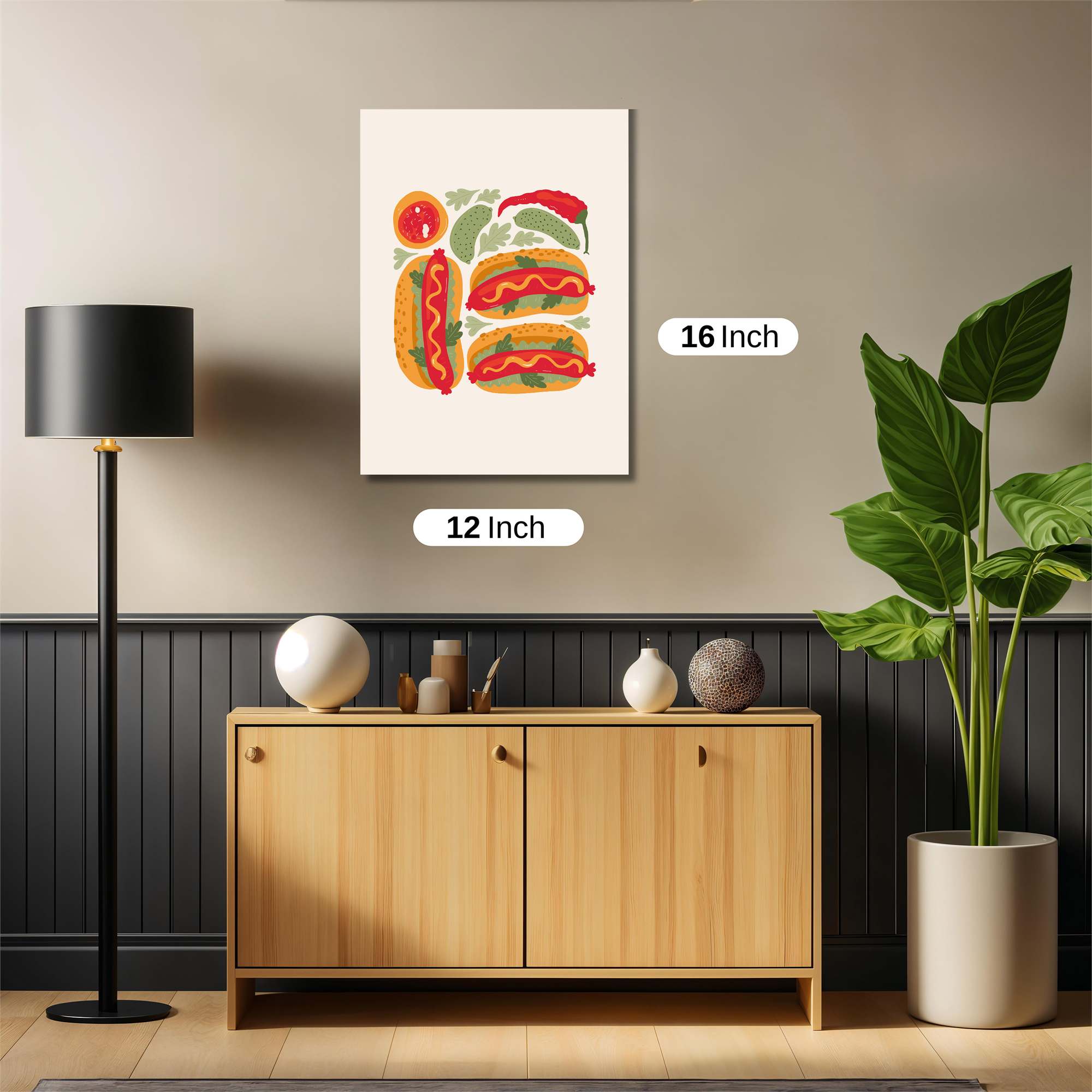 Hotdog Fiesta Safe Wall Magnetic / M