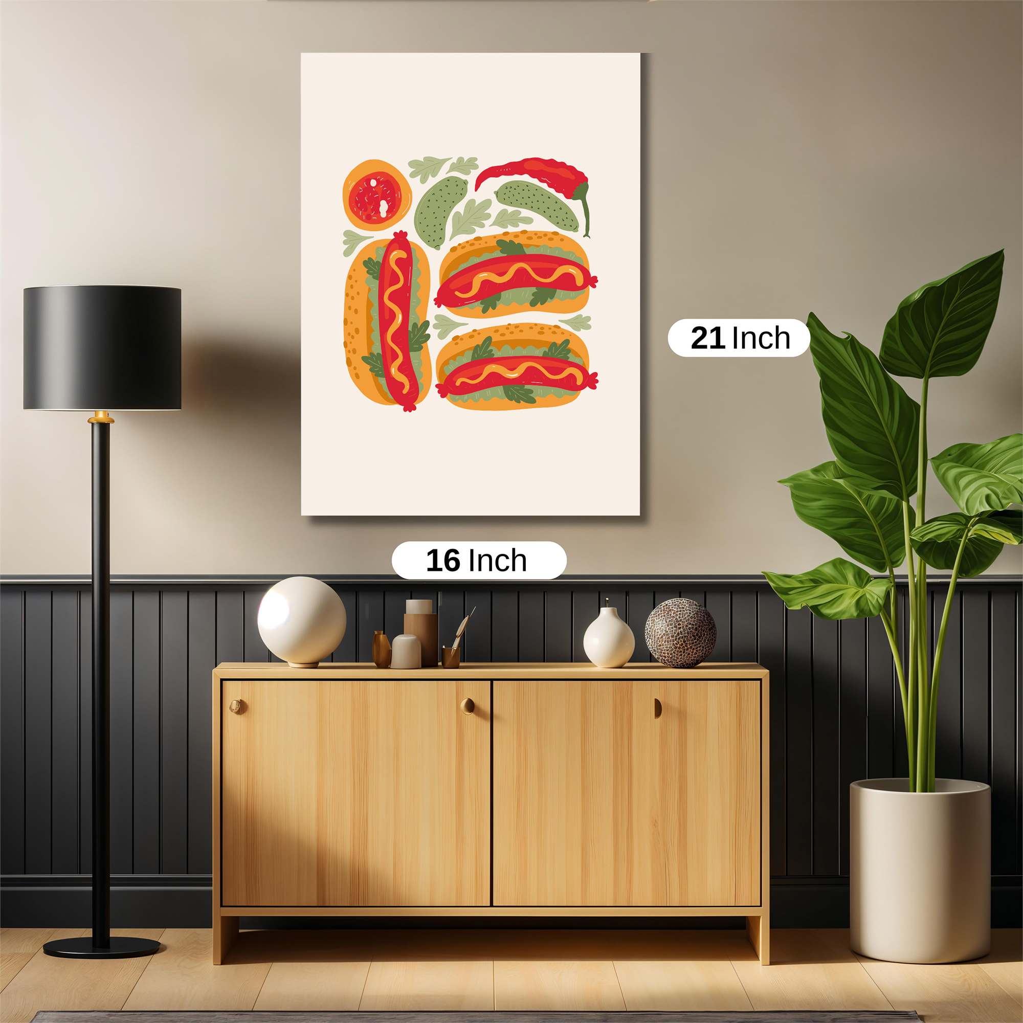Hotdog Fiesta Safe Wall Magnetic / M