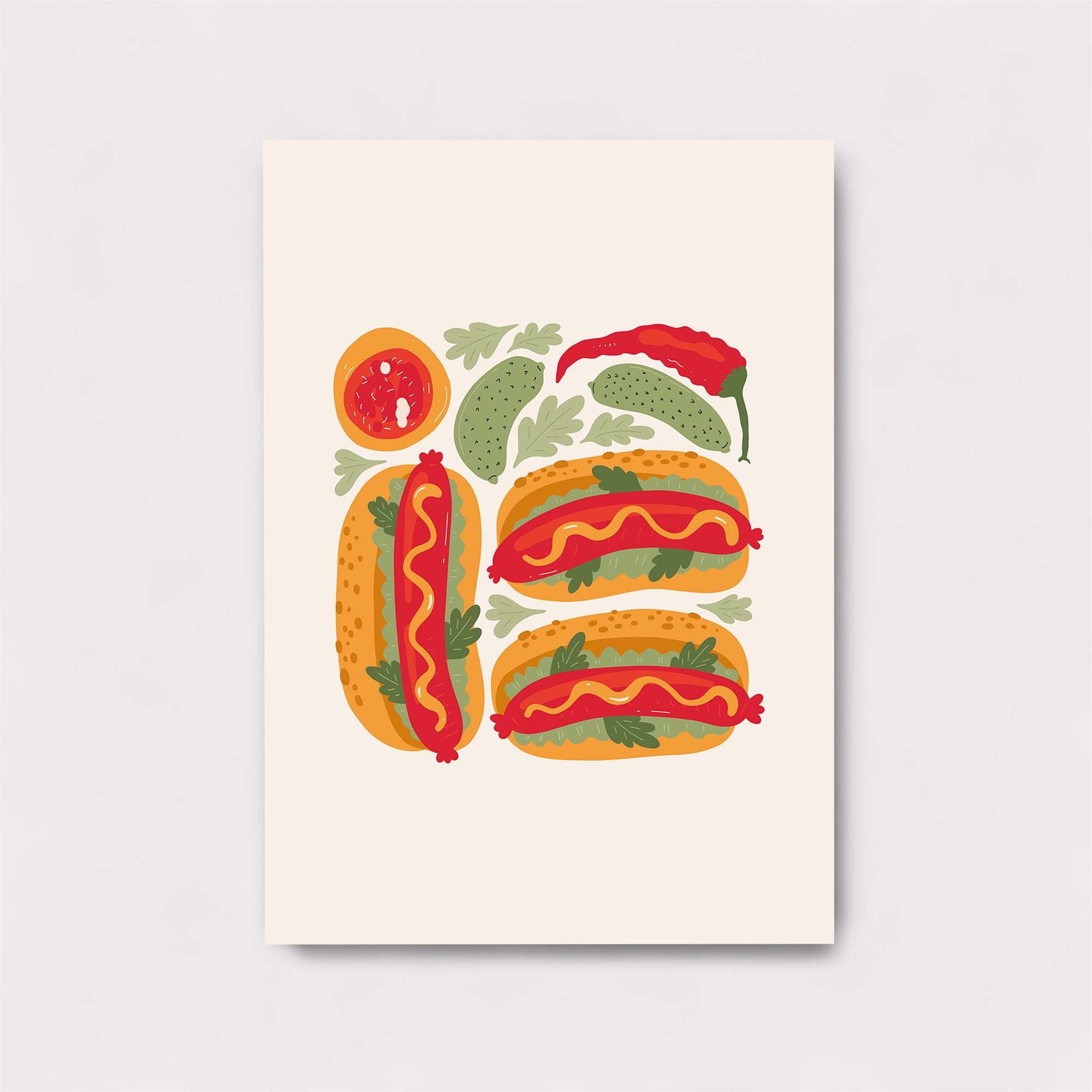 Hotdog Fiesta Safe Wall Magnetic / M