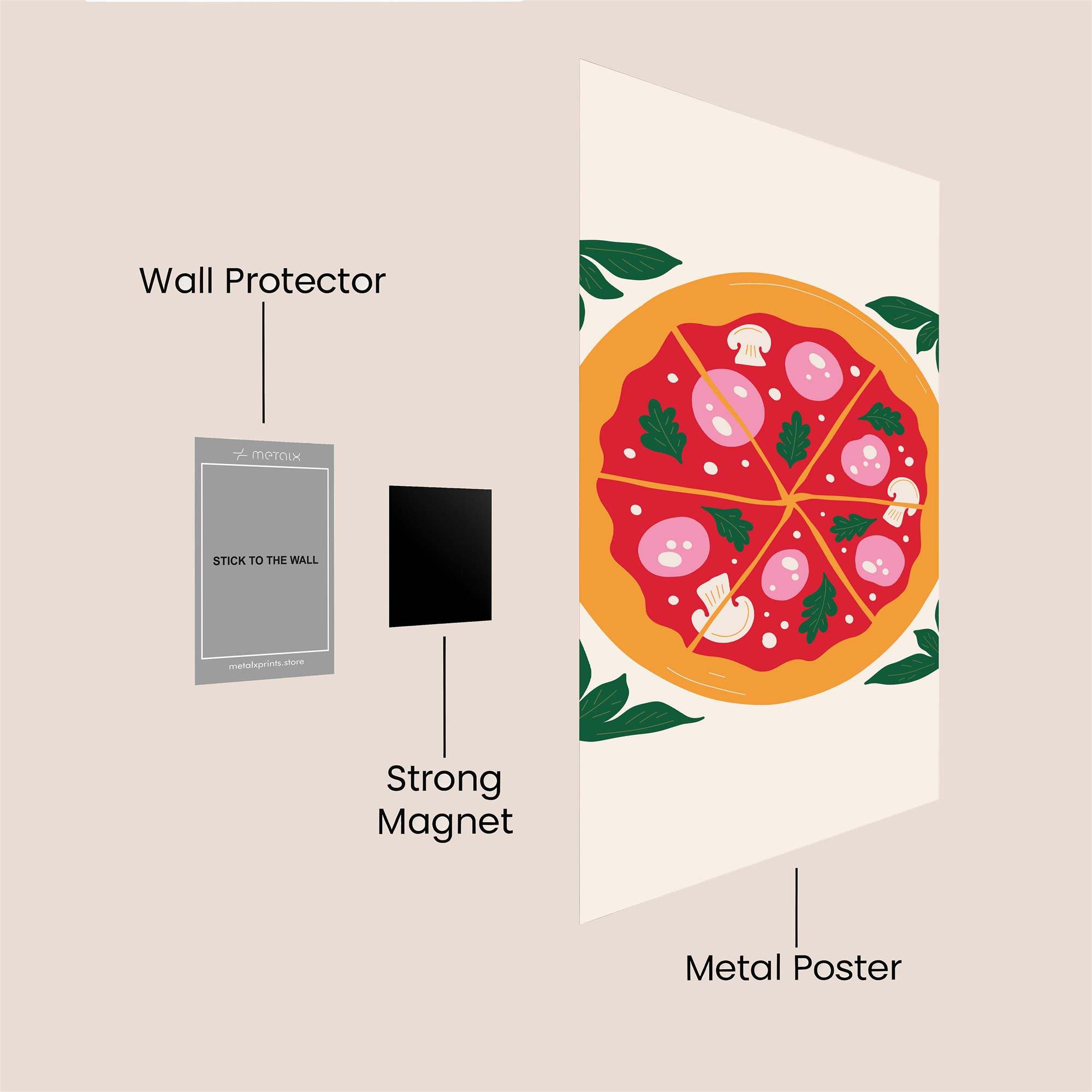 Pizza Party Safe Wall Magnetic / M