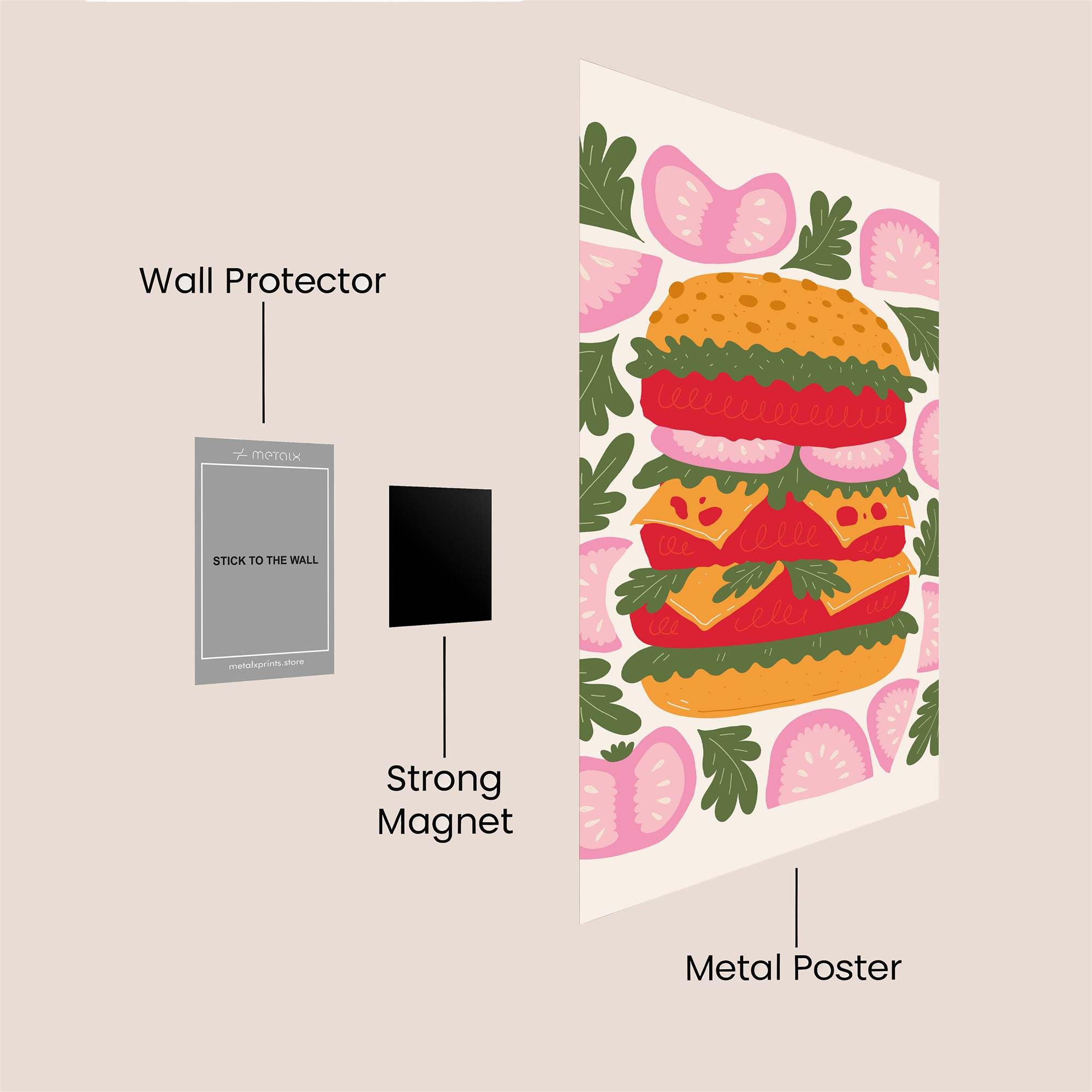 Burger Bliss Safe Wall Magnetic / M