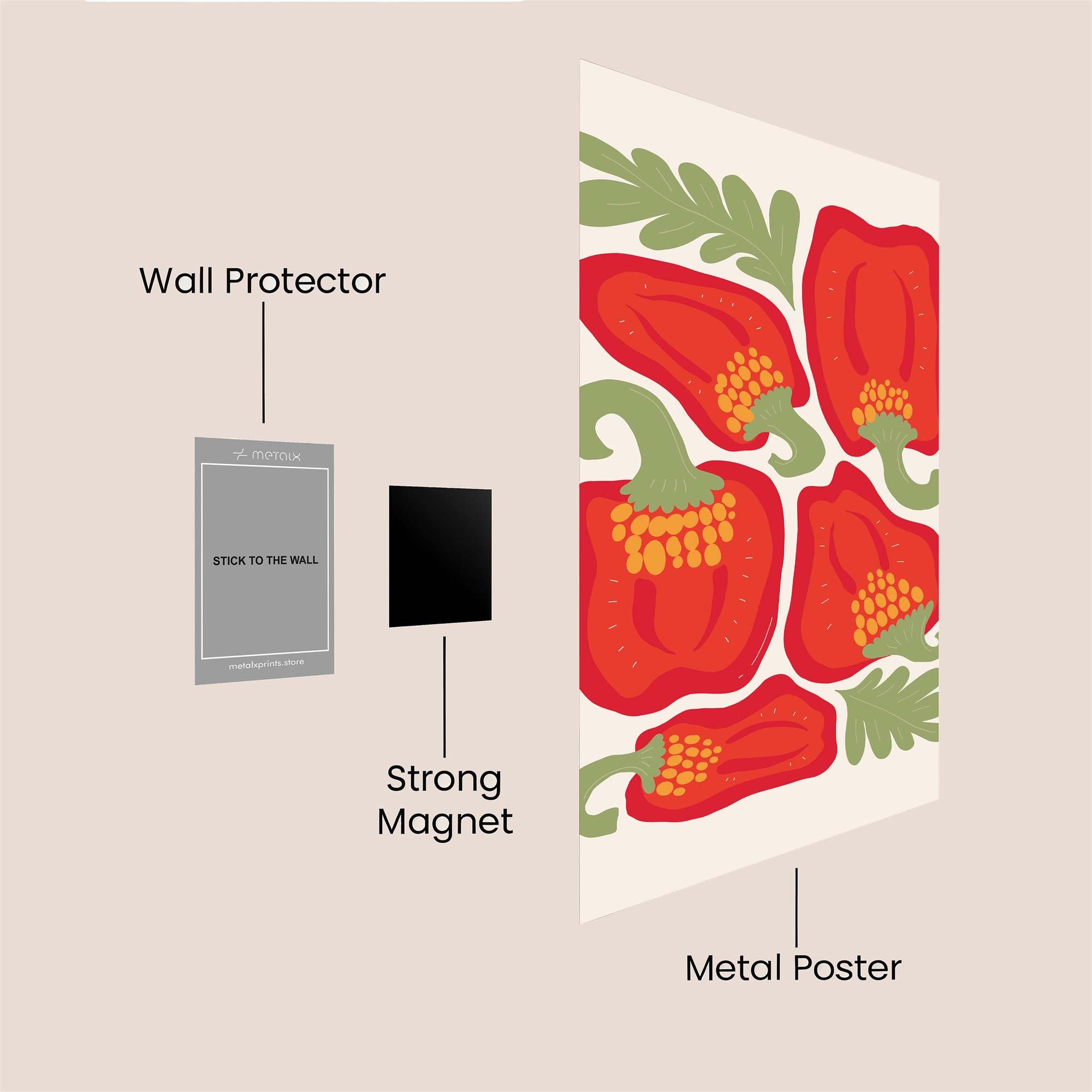 Pepper Parade Safe Wall Magnetic / M