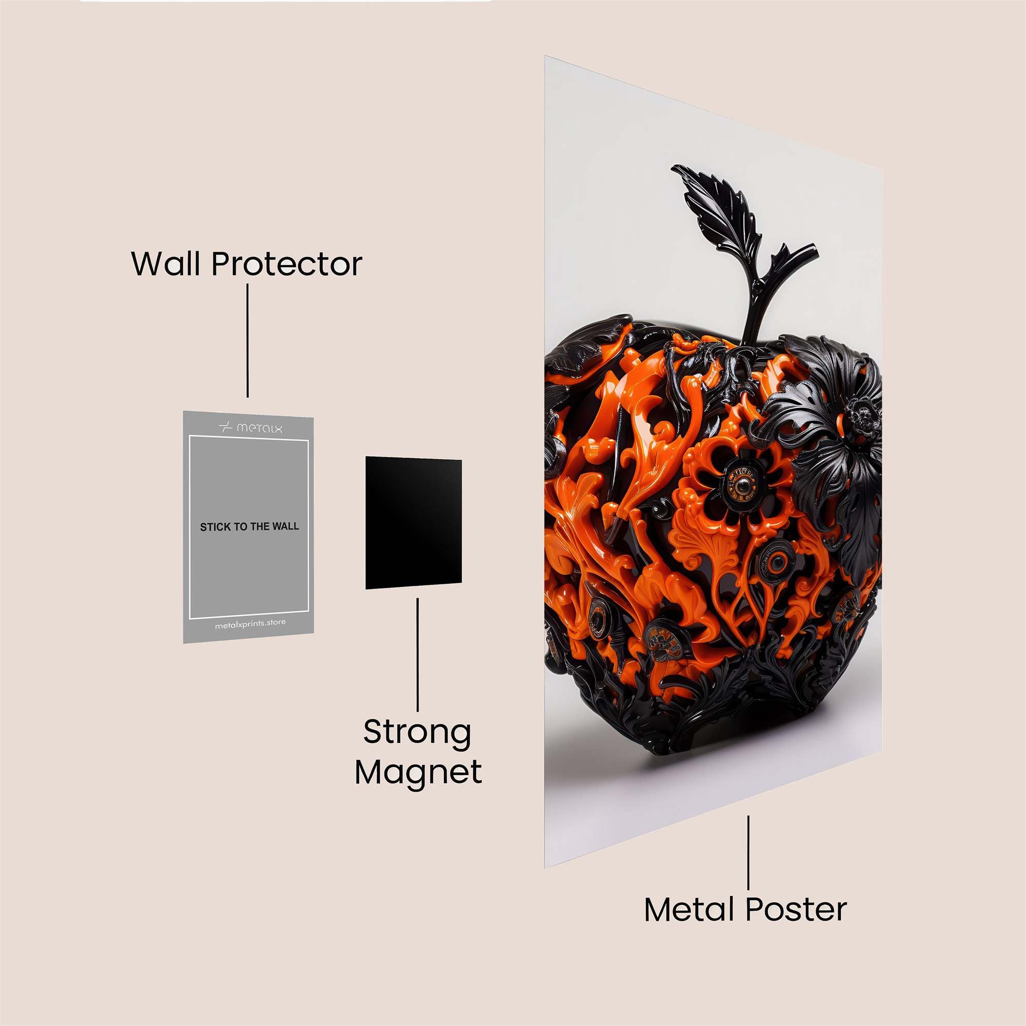 Gothic Bloom Safe Wall Magnetic / M