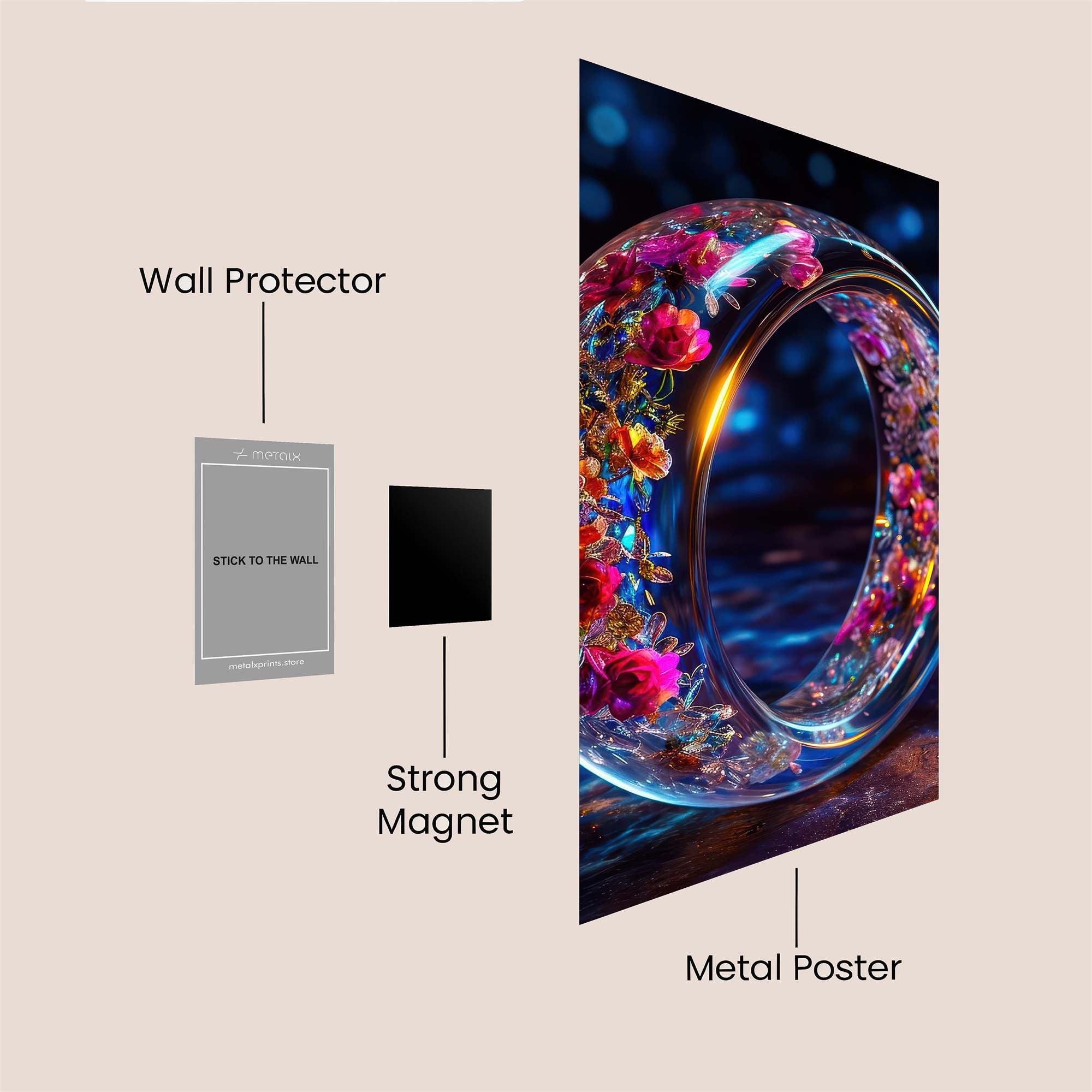 FloralWhimsy Safe Wall Magnetic / M
