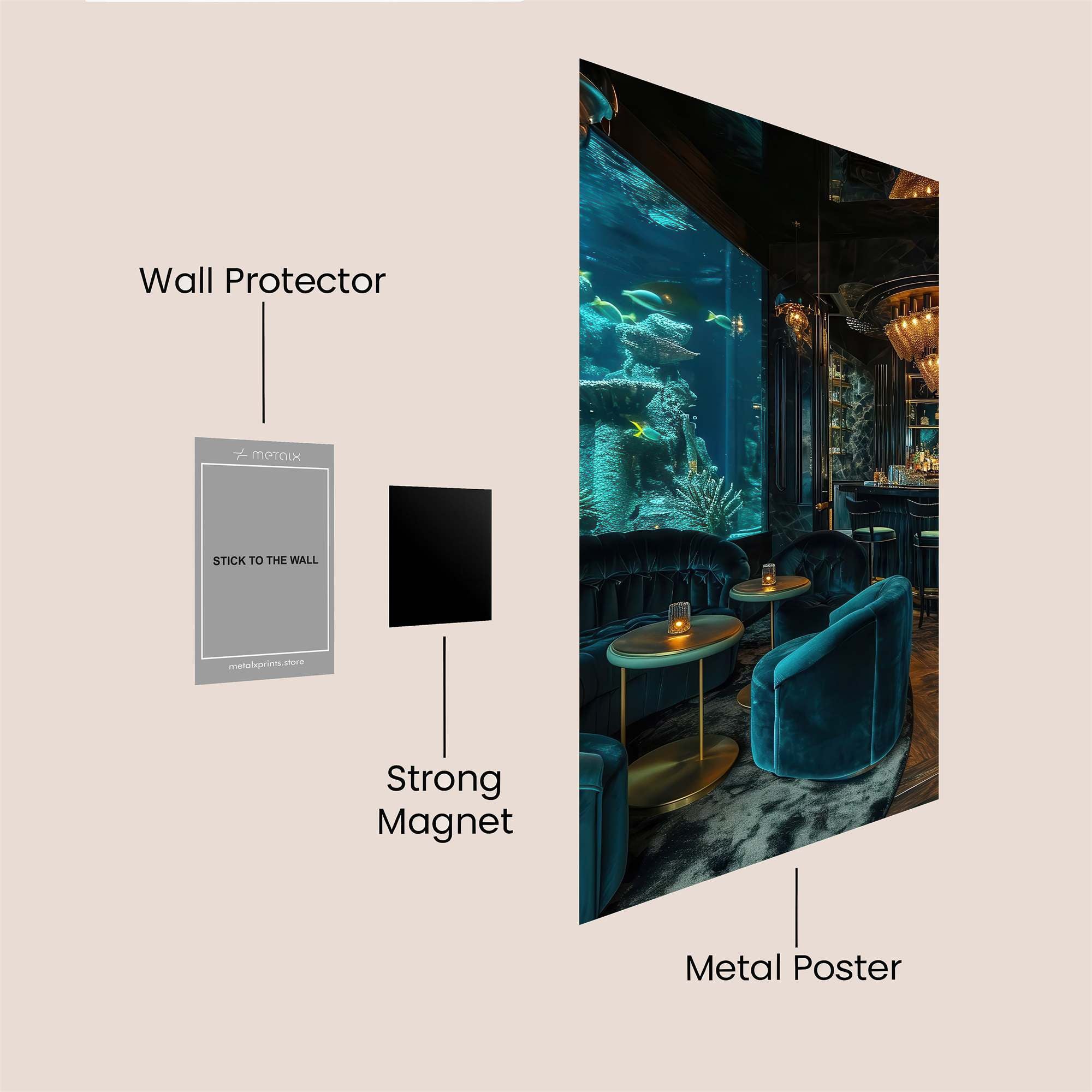Aquarium Elegance Safe Wall Magnetic / M