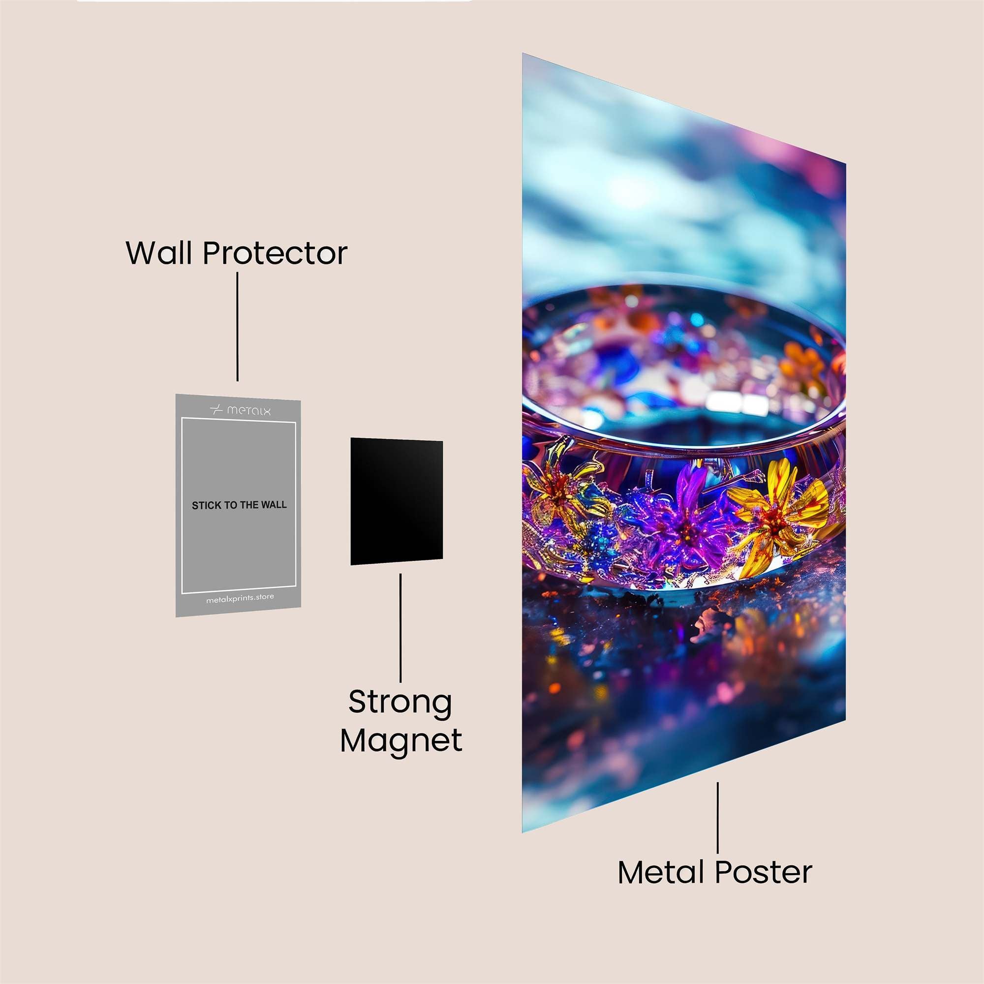 Floral Radiance Safe Wall Magnetic / M
