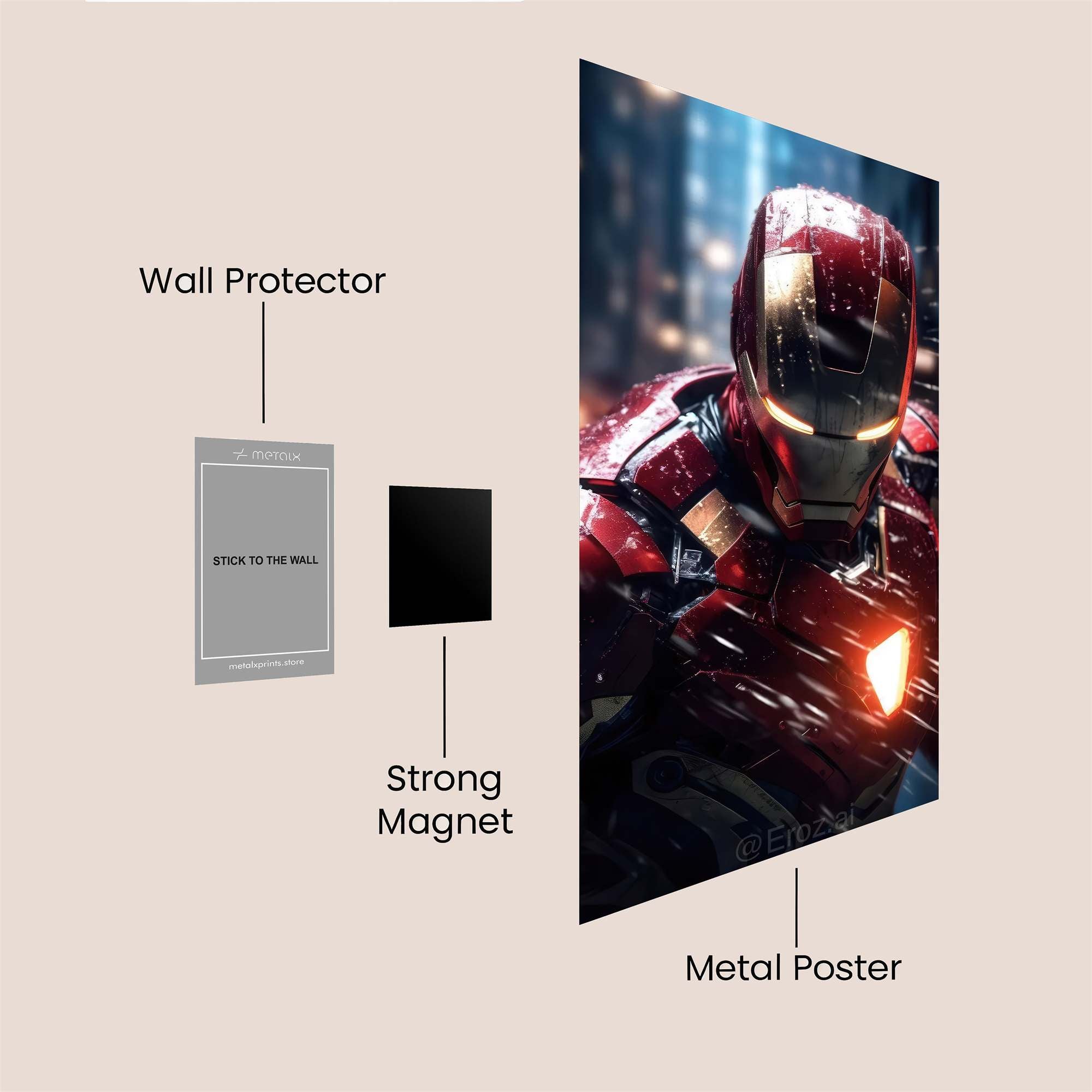 Iron Resolute Safe Wall Magnetic / M