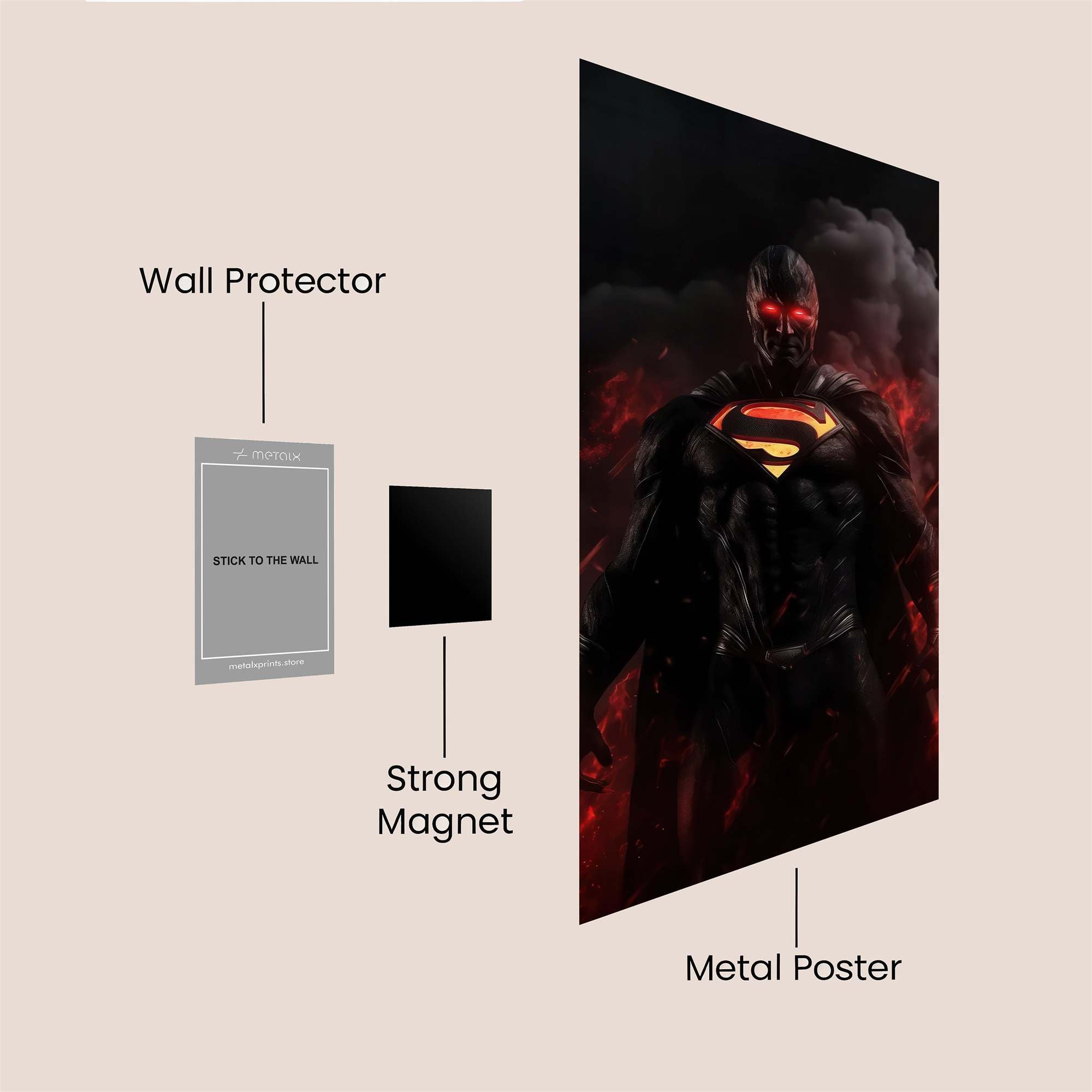 Superman Inferno Safe Wall Magnetic / M