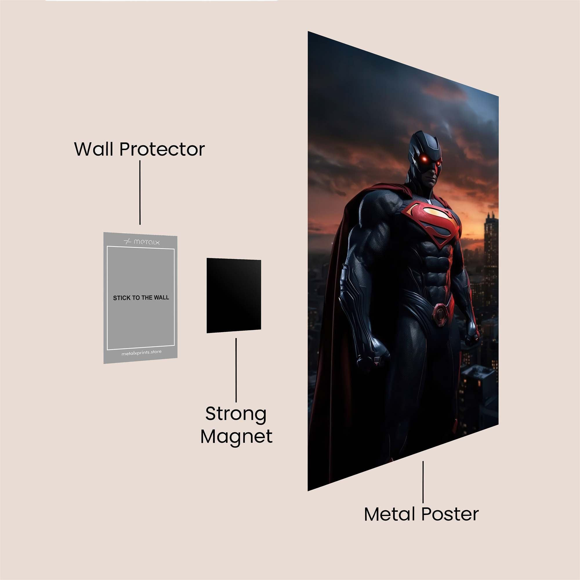 Superman Twilight Safe Wall Magnetic / M
