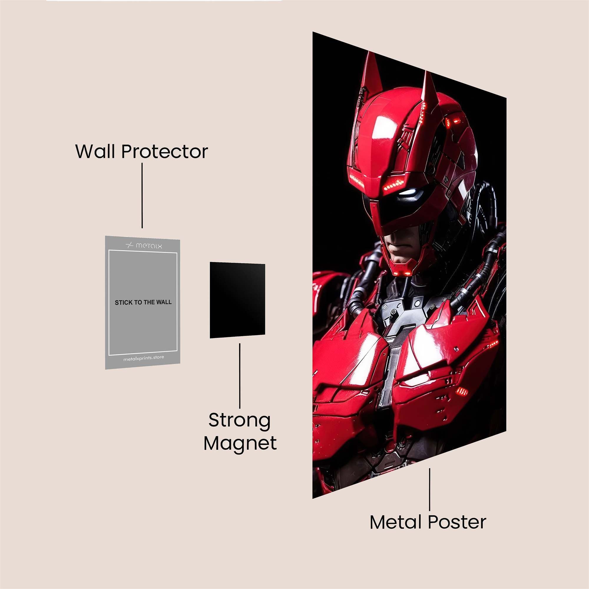 Crimson Sentinel Safe Wall Magnetic / M