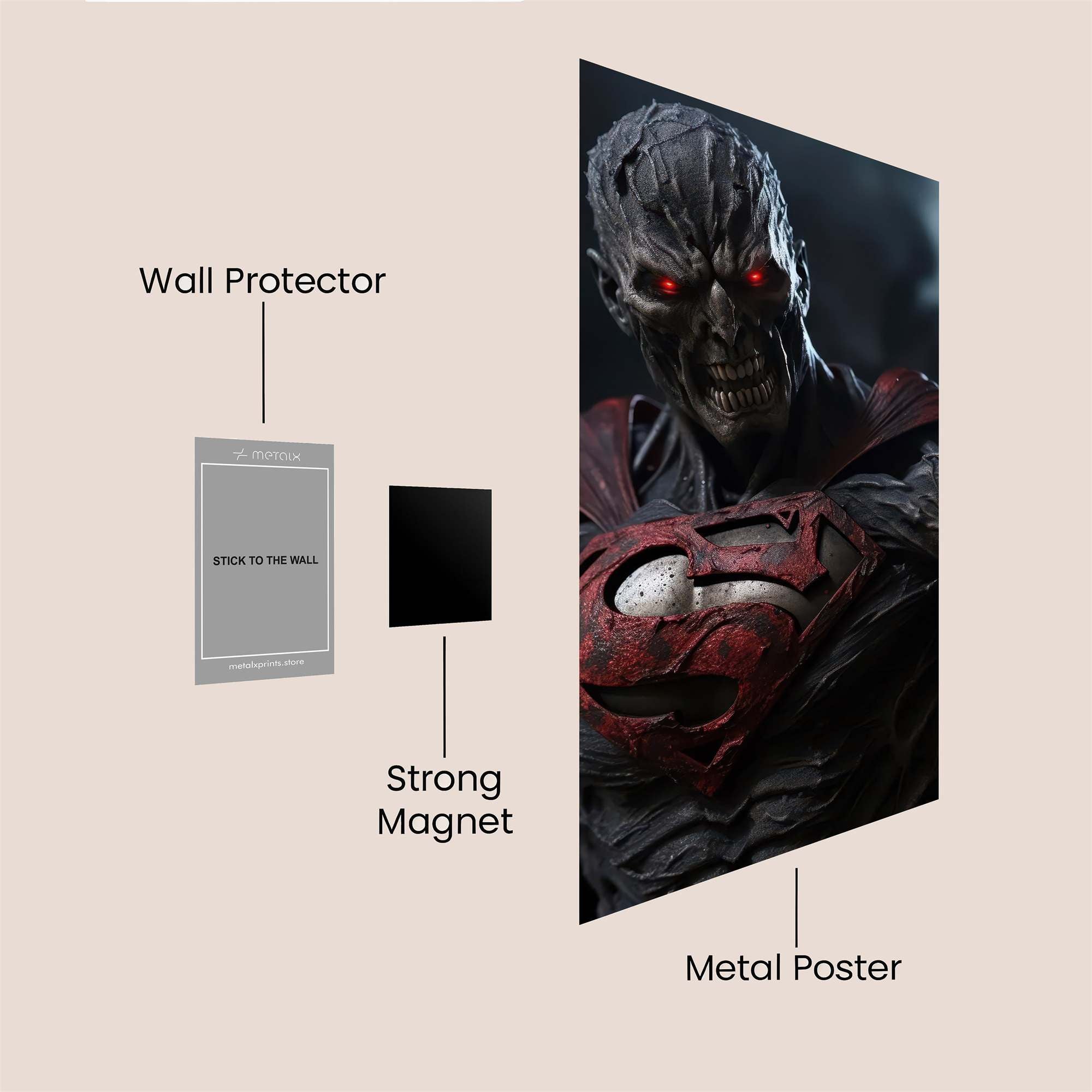 Zombie Superman Safe Wall Magnetic / M