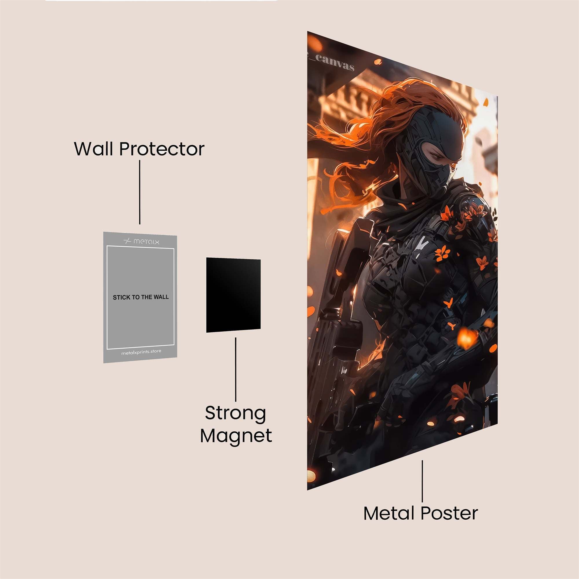 Warrior Blaze Safe Wall Magnetic / M