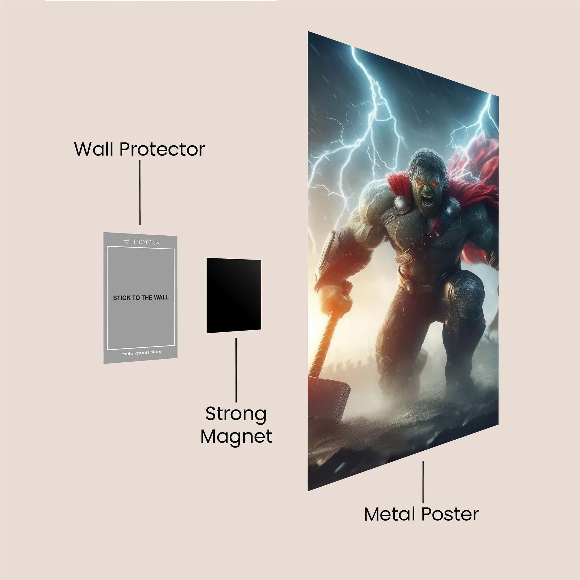 Hulk Thunderous Safe Wall Magnetic / M