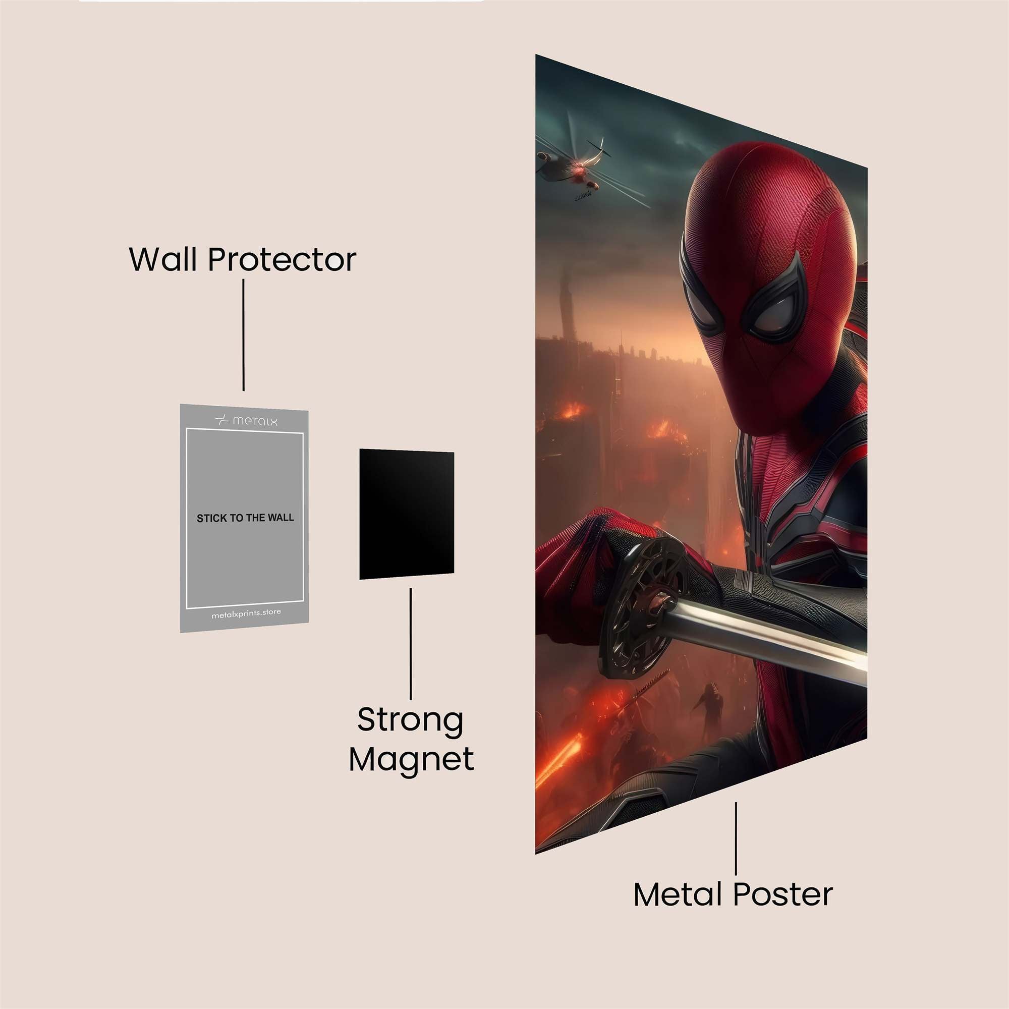 Spider Samurai Safe Wall Magnetic / M