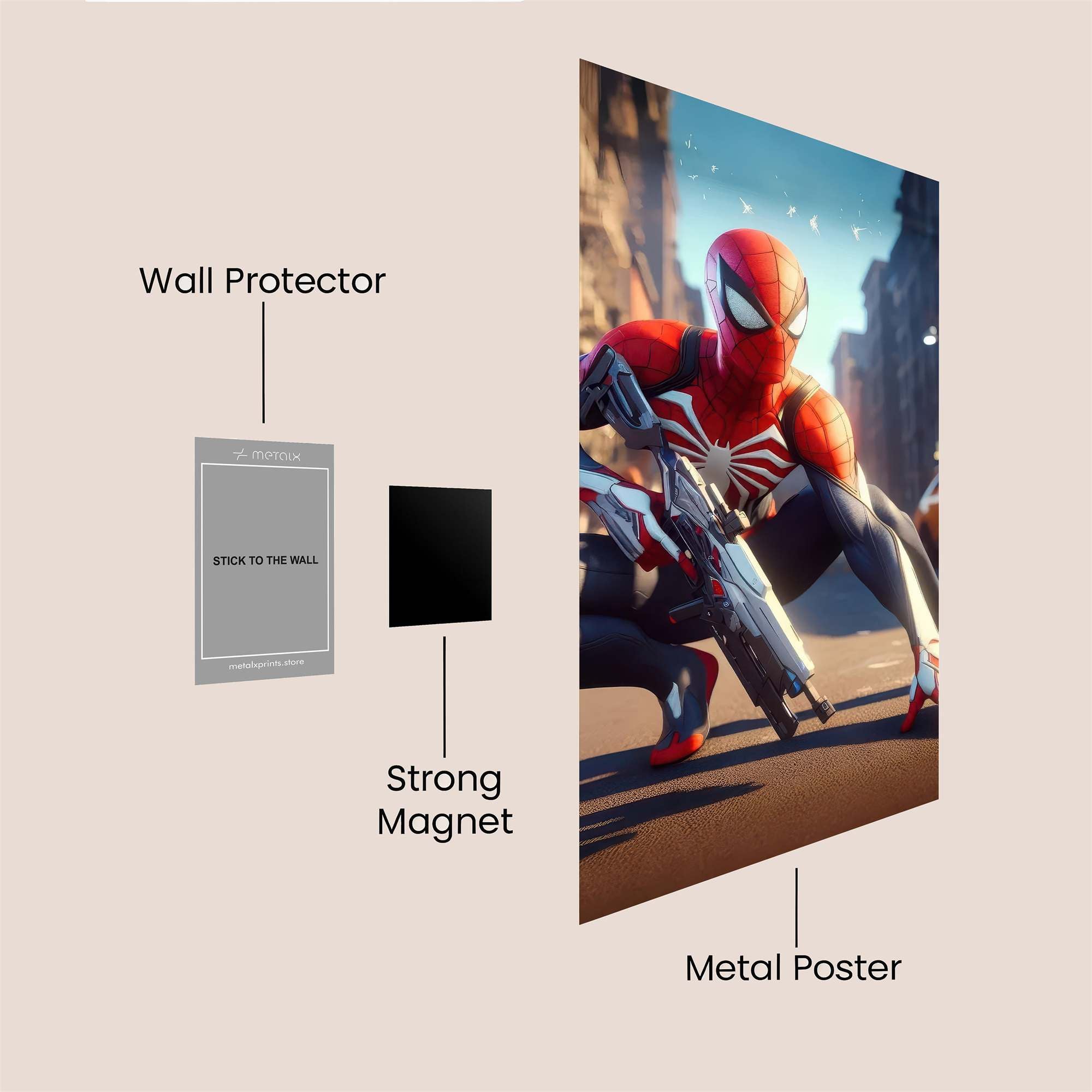 Spider-Man Dynamic Safe Wall Magnetic / M